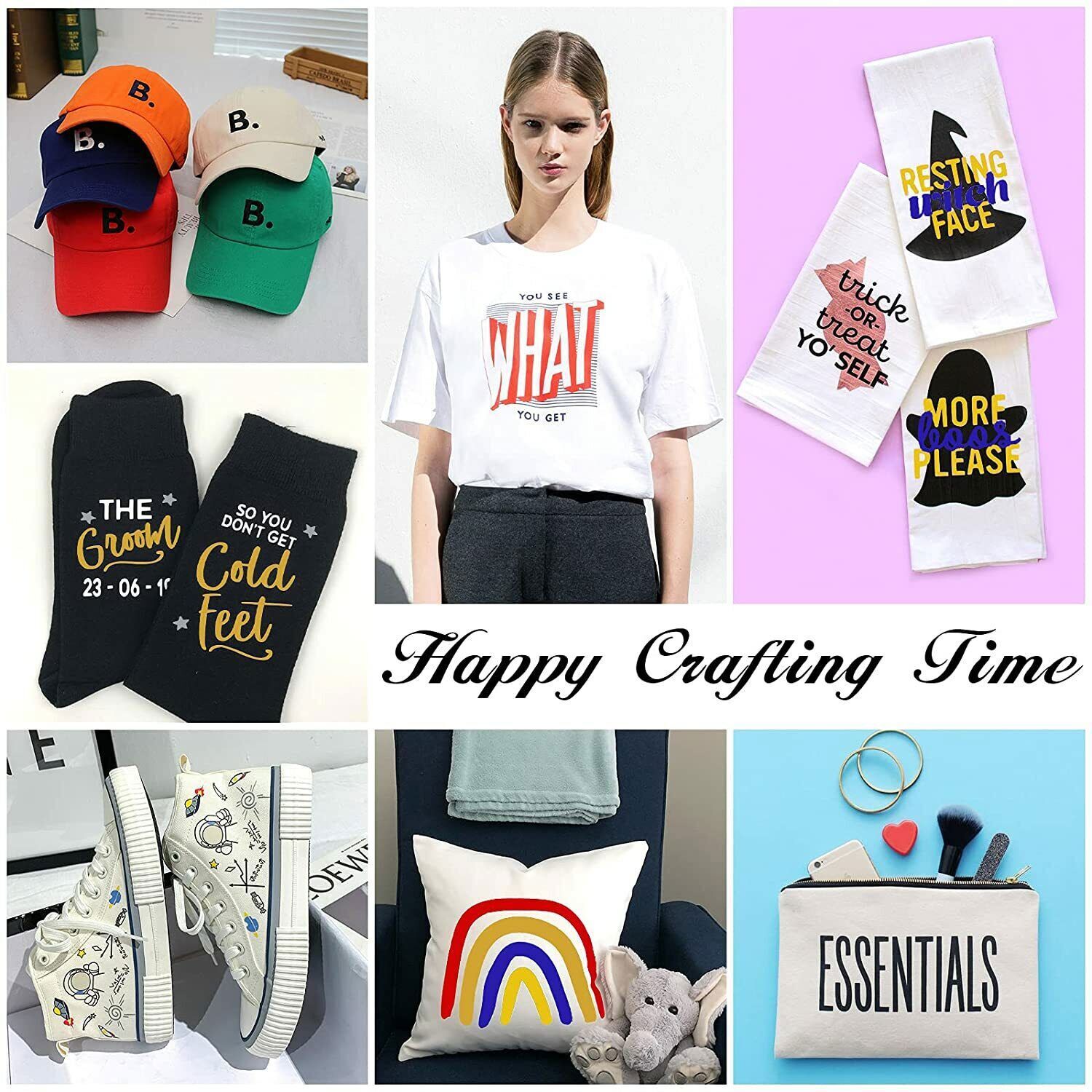 12″x 20FT Heat Transfer Vinyl Iron HTV Paper Cricut & Silhouette T-shirt Garment