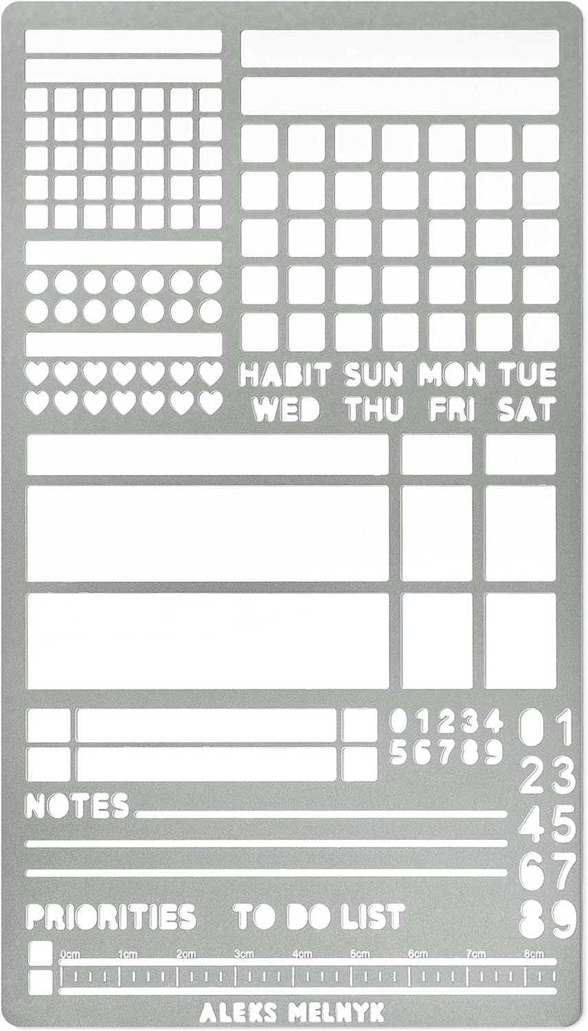 No.423 Metal Stencil for Bullet Journaling, Bookmark, Planning, Banners