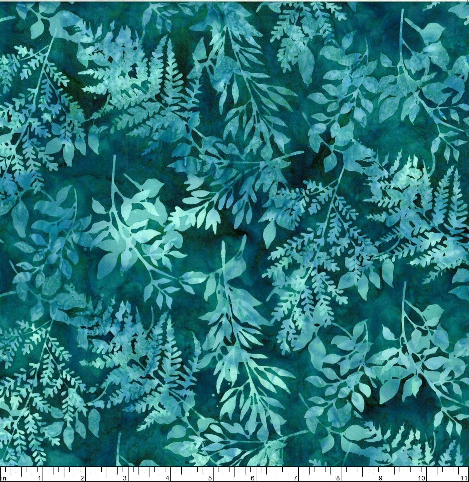 Hoffman – Bali Batiks – Monarch Migration – Leafy Branches – Viridian, BTY