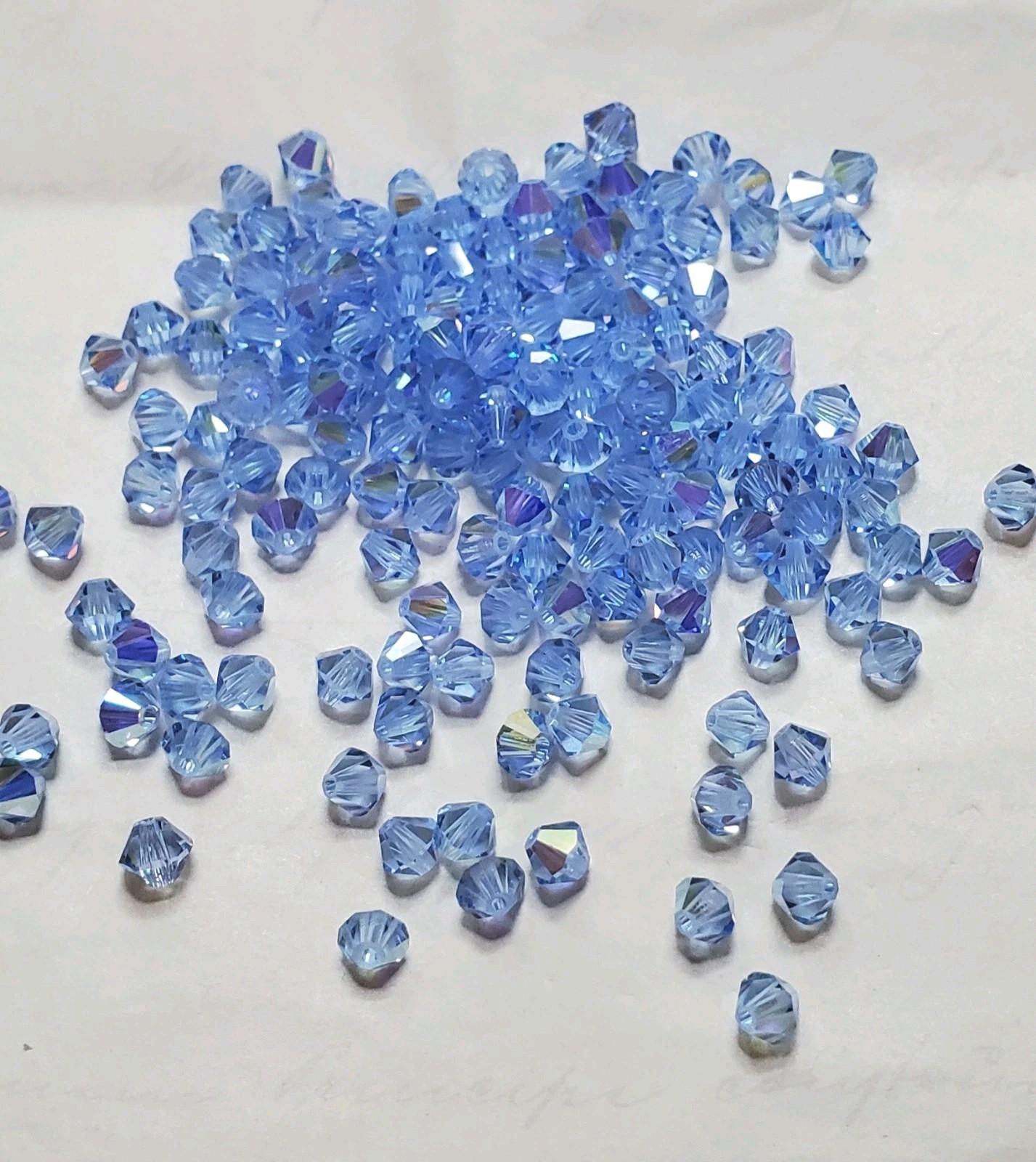 Swarovski 5301 4mm bicone beads Light Sapphire AB (48pcs)
