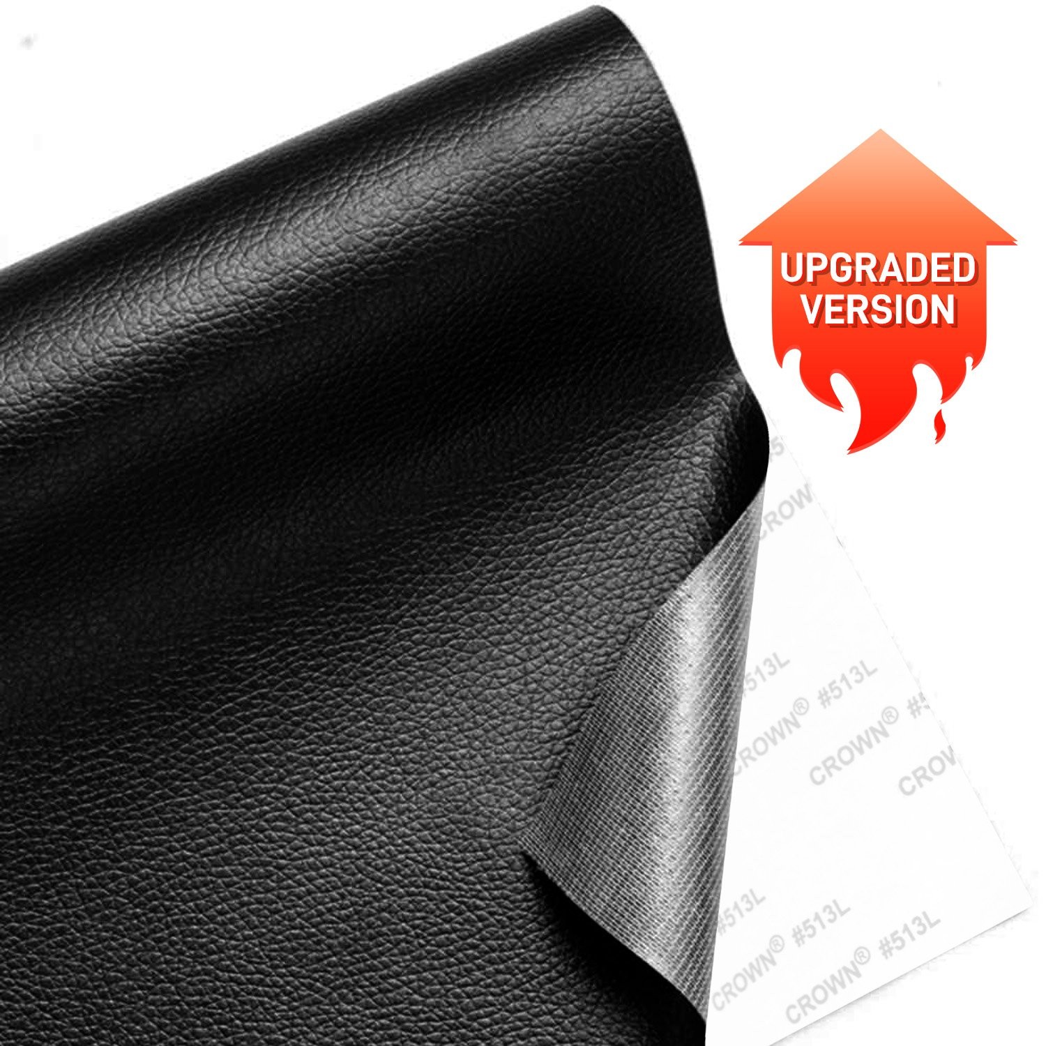 Self Adhesive Leather Litchi Peel Harmless PU Leather Synthetic Superstrong