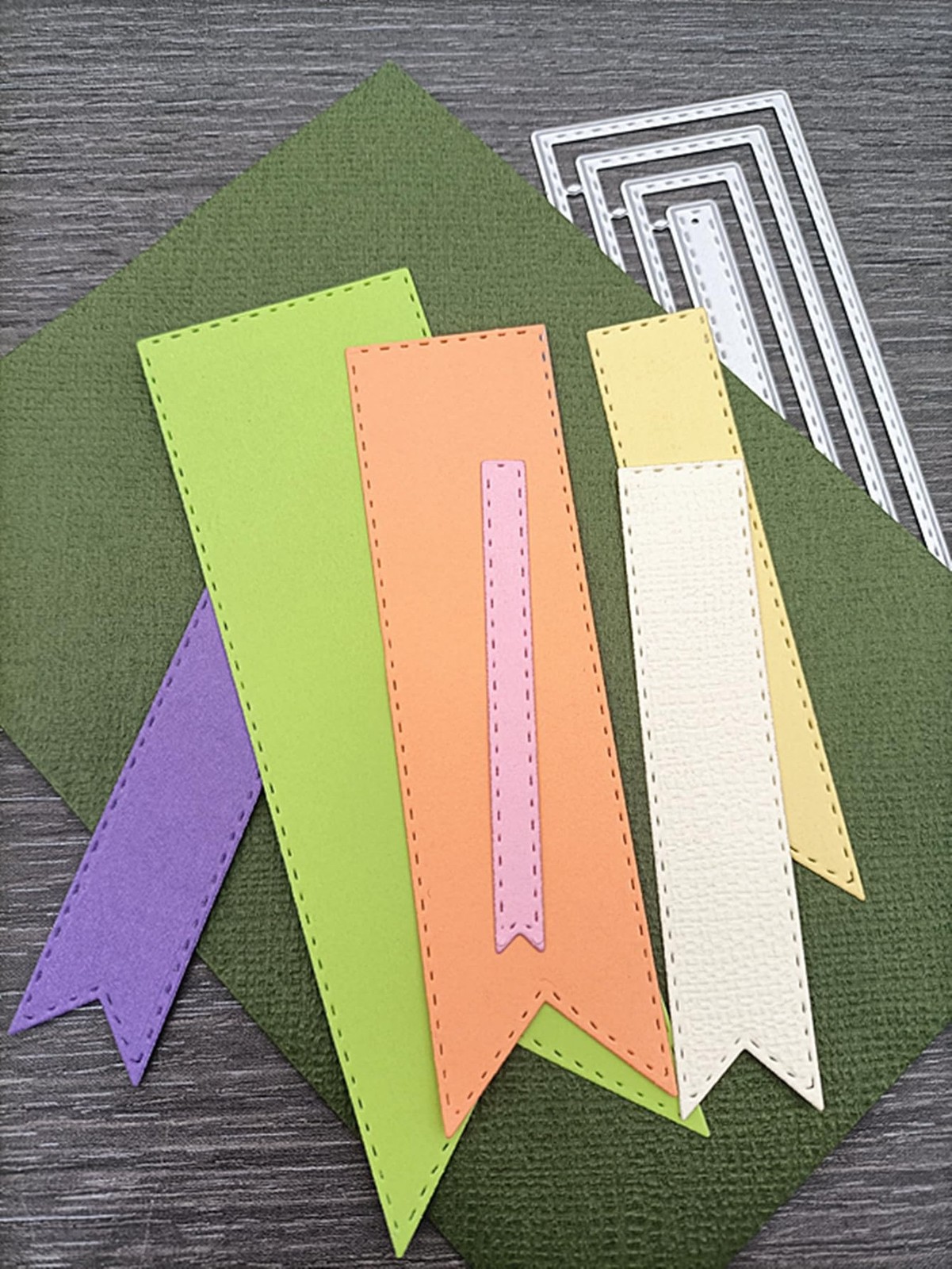 8 Pcs Bookmark Metal Cutting Dies,Carbon Steel Embossing Template DIY Craft D…