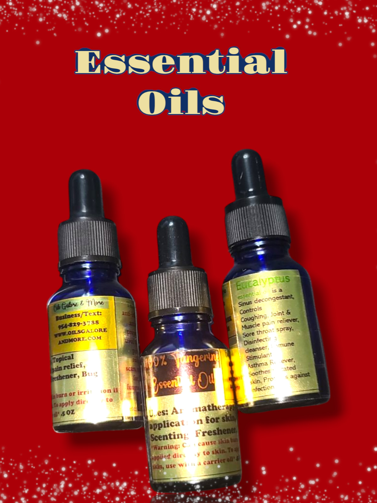 100% Pure Essential Oils and Essential Oil Blends – .5 Oz. (1/2 Oz.) – 3 for $15