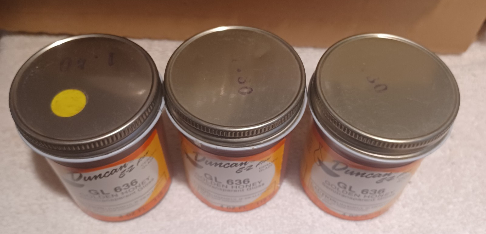 Duncan Discontinued RARE “GL” Semi-Transp. Gloss Glaze Golden Honey Color 4 oz