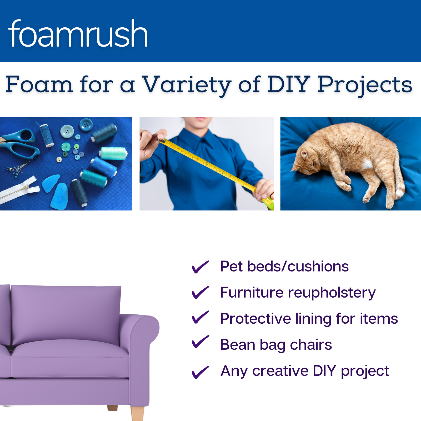FoamRush 36″ x 36″ Charcoal High Density Upholstery Foam Wheelchair Cushion USA