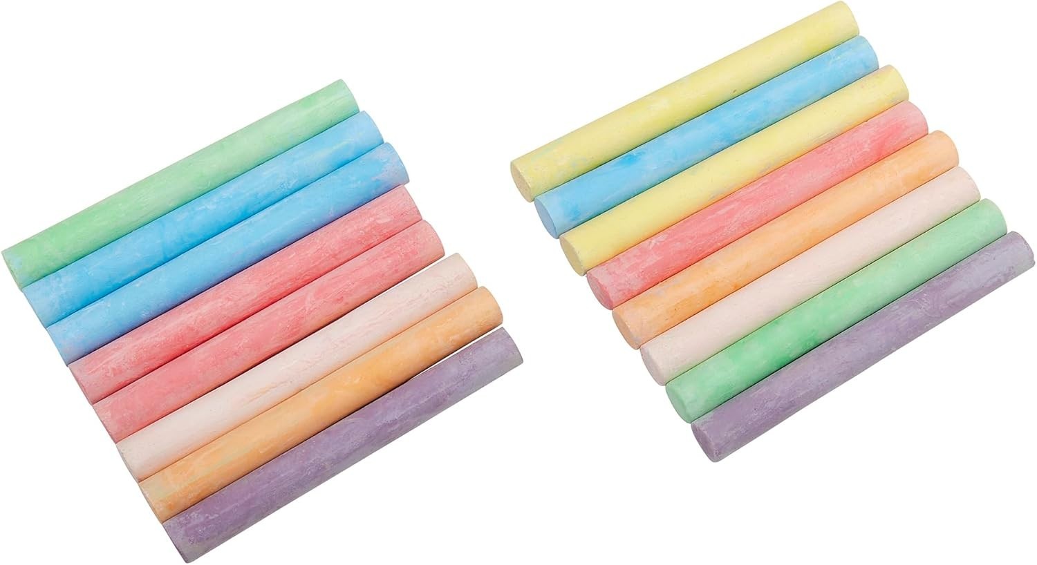 16 Bright Assorted Colored Chalk for Indoor & Outdoor Creativity – Non-Toxic