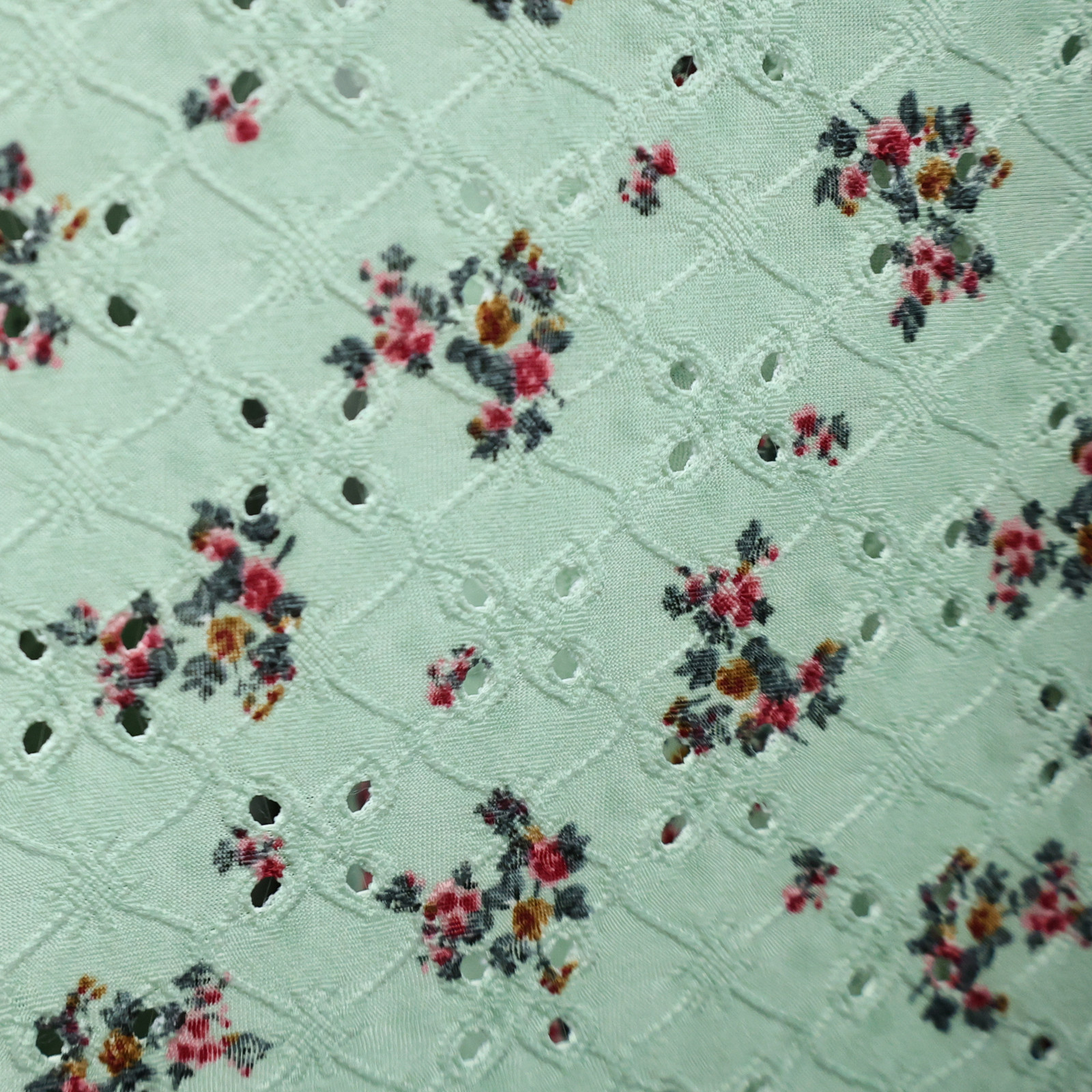 Stretch Eyelet Knit Fabric(58″, 4Colors) – By the Yard/ Apparel Fabric