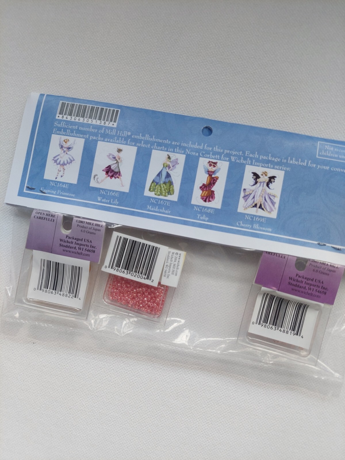 Nora Corbett Cherry Blossom Cross Stitch Chart and Embellishment Pack NC169