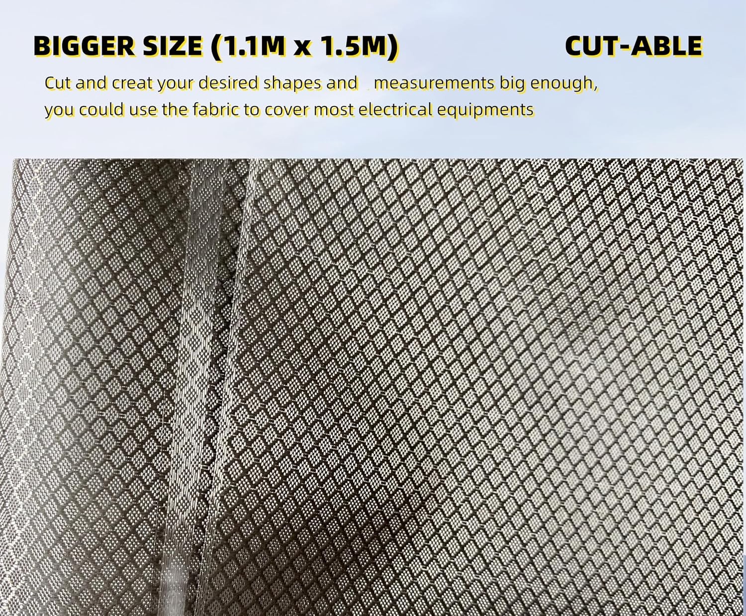 Faraday Fabric 43” x 59” Emf Protection Fabric, Military Grade RFID Shielding