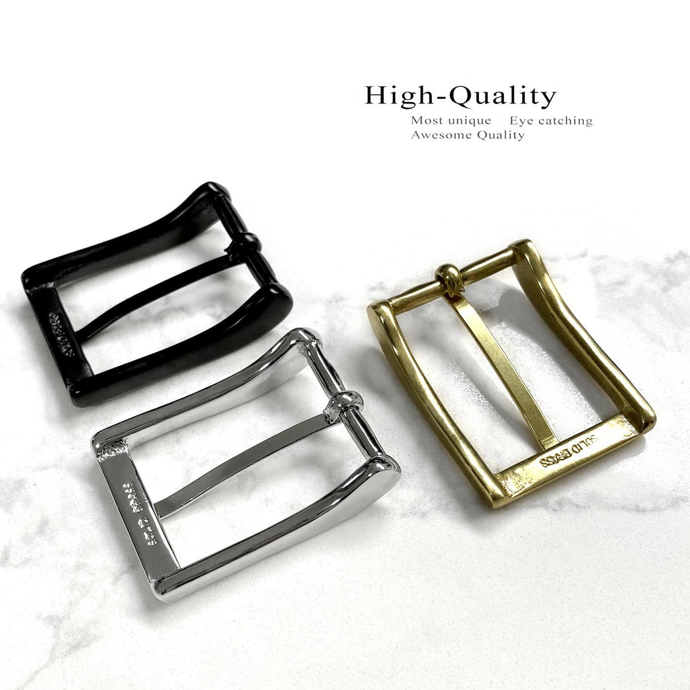 BS6162 Solid Brass Buckle Classic Dress Belt Buckle fits 1-1/8″ (30mm) Belt