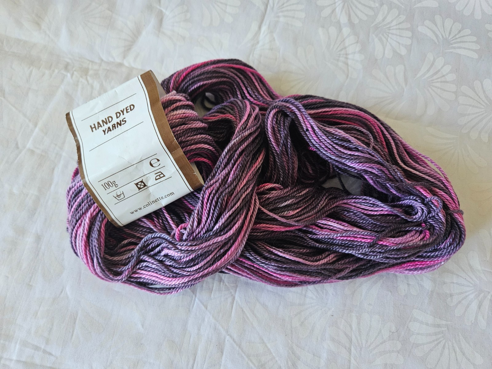2 Skeins Colinette Hand Dyed Yarn – Vintage Wales – Fiber Unknown –