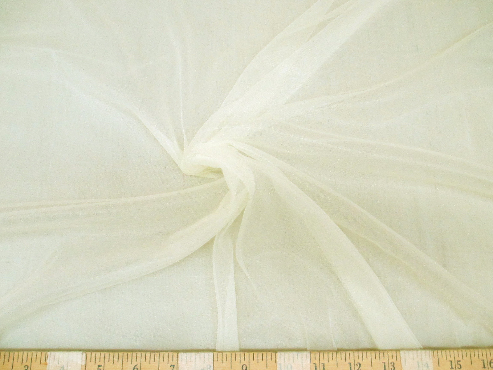 Discount Fabric nylon Tricot Ivory 15 denier Lustre SheerTM