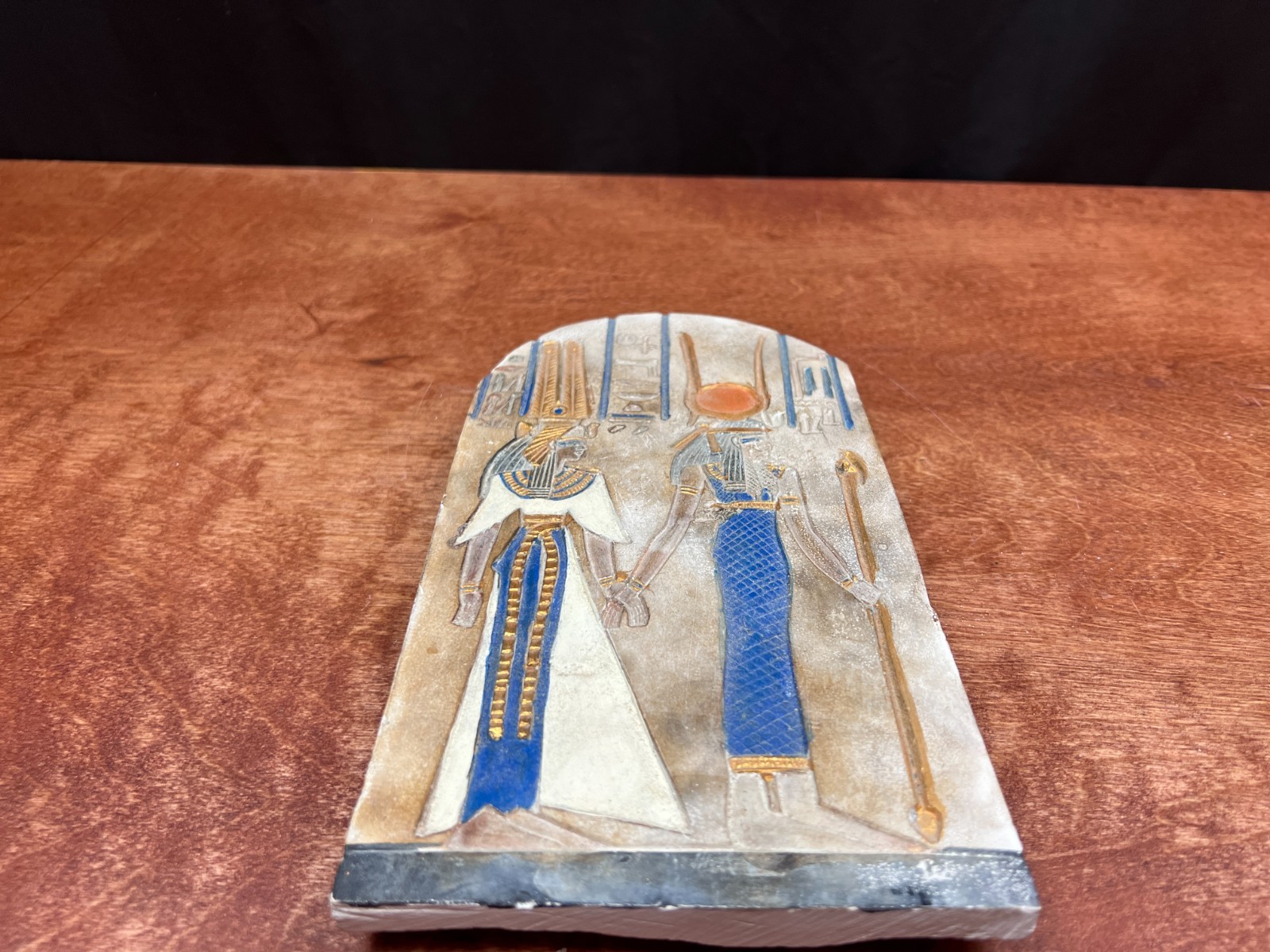 Queen Nefertiti with Goddess Hathor Wall Hanging Rare Egypt
