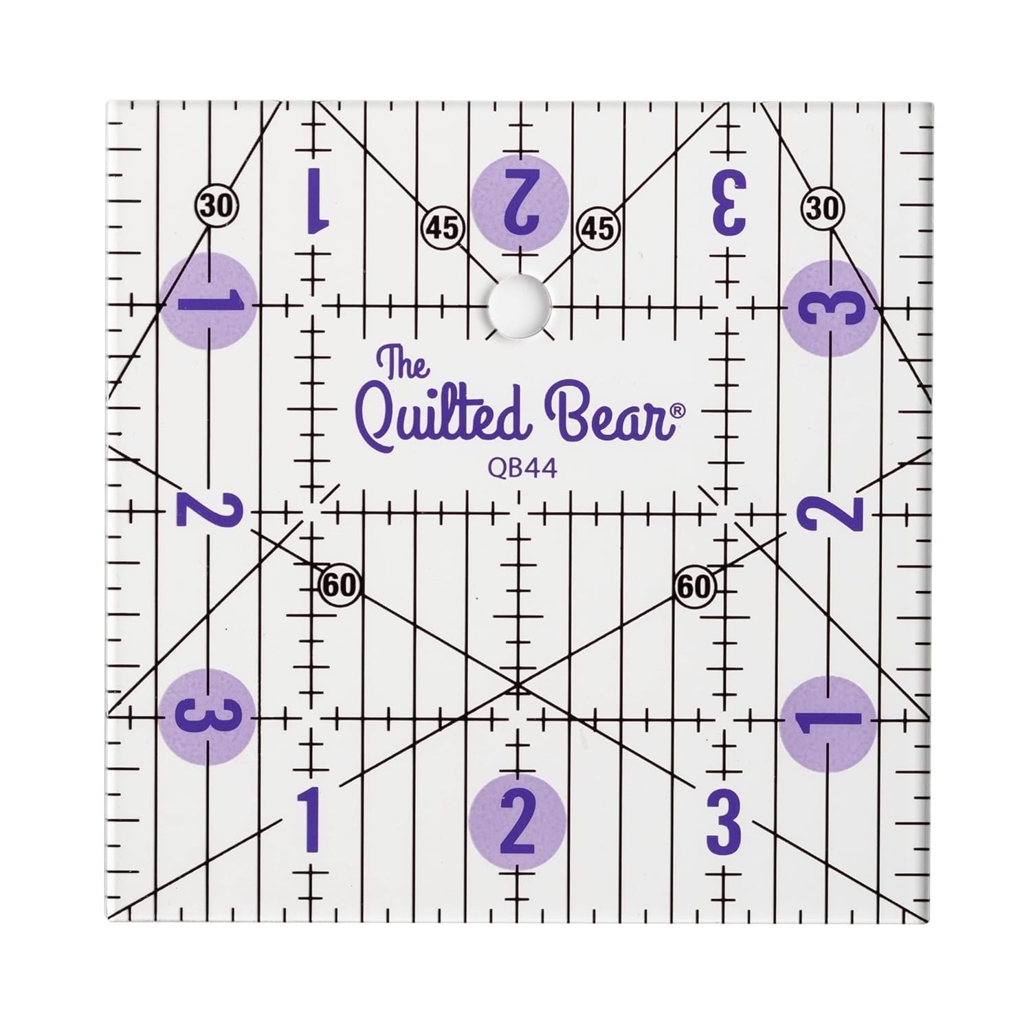 Durable Non-Slip Quilting Ruler 4″ x 4″ with Clear Black Lines for Precision