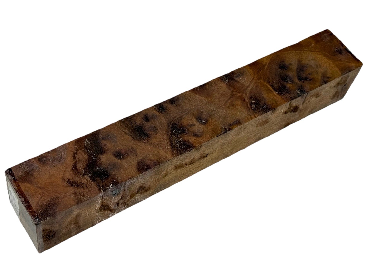 Camphor burl wood turning blank 2-1/4″ x 2-1/4″ x 14-1/4″ (e99) Dried