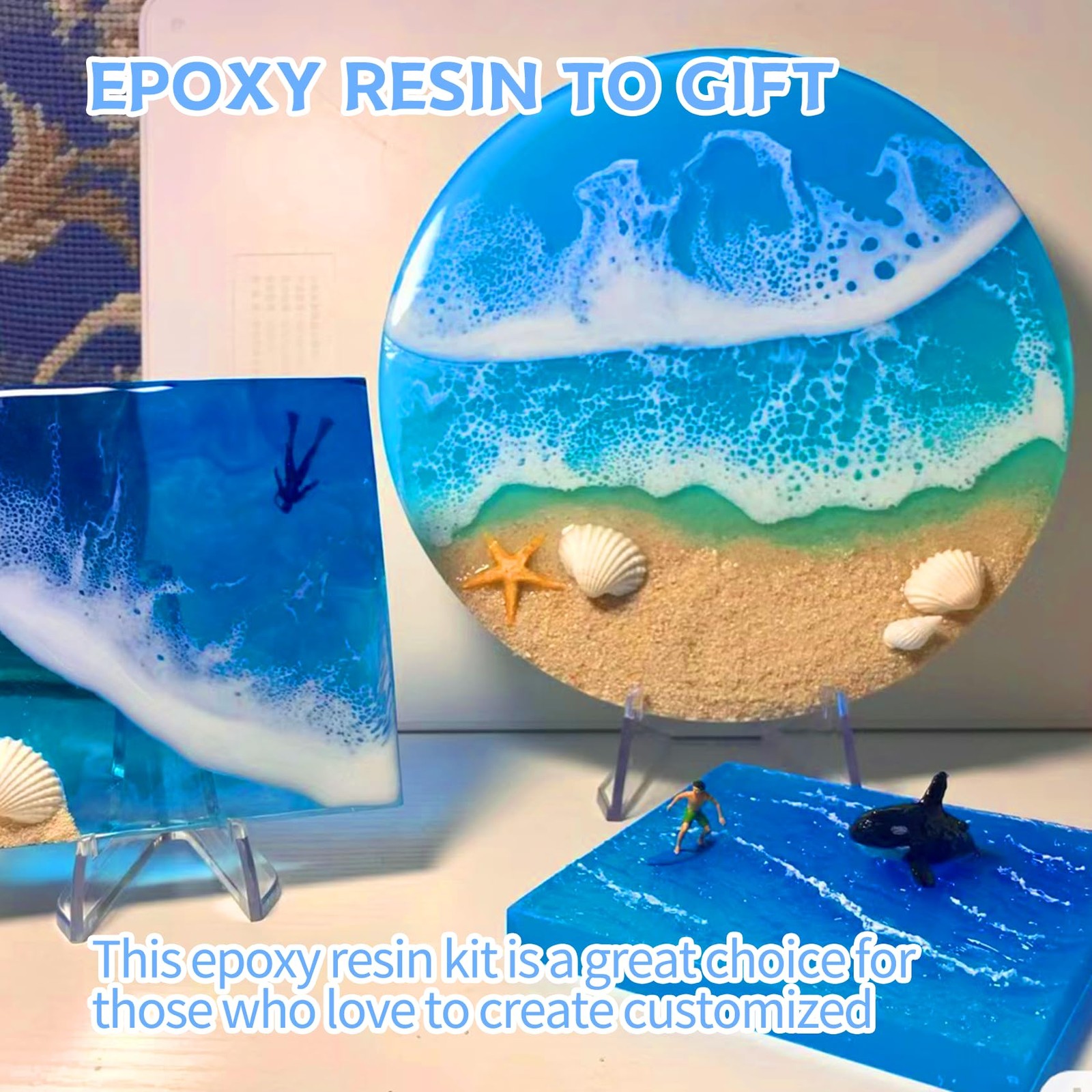 Epoxy Resin Kit, 1 Gallon/128OZ Epoxy Resin Crystal Clear Not Yellowing No Bubbl