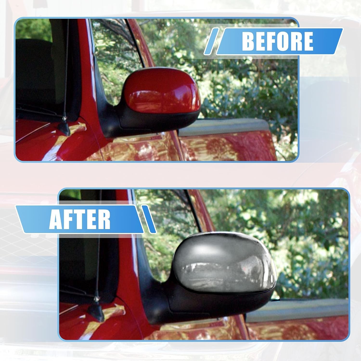 Pair Car Exterior Chrome Plated Power Full Mirror Cover Cap for Lincoln