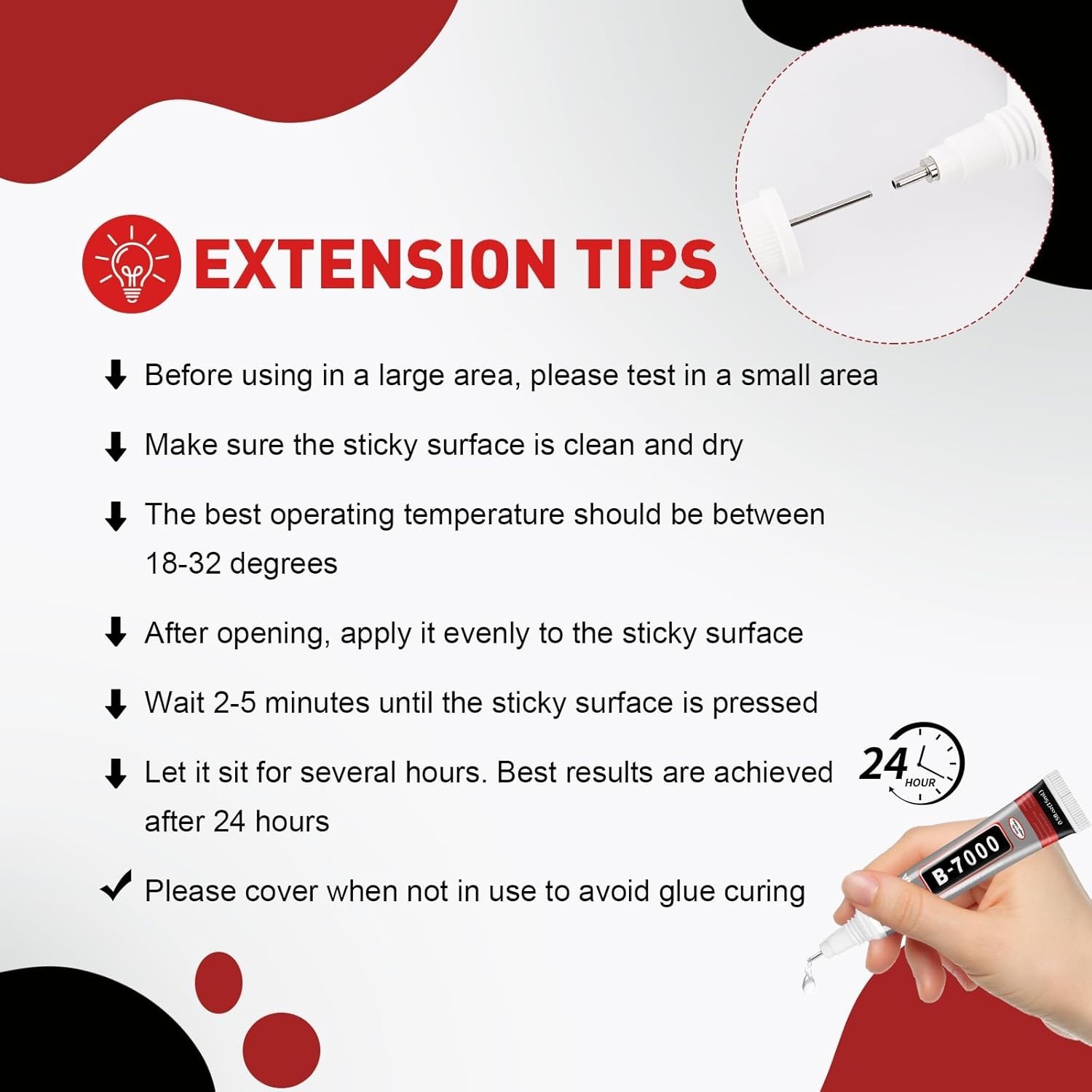 8 PCS 15ml Glue Clear with Precision Tip, Bedazzling Glue, Super Glues, Rhine…