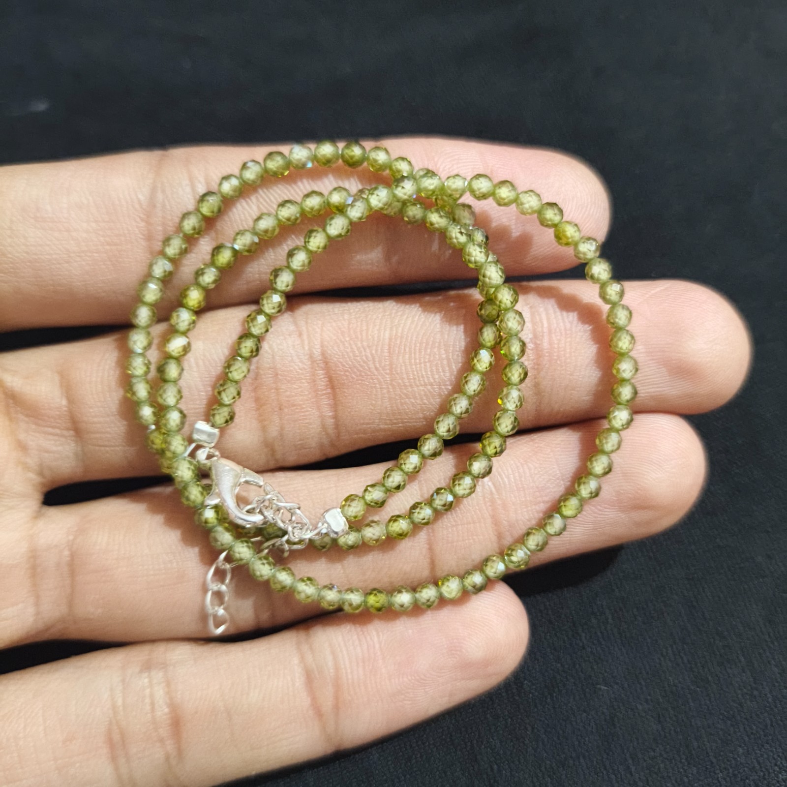 AAA+ Quality Green Diamond Beads, Faceted Diamond Beads, Rondelle Gemstone Beads