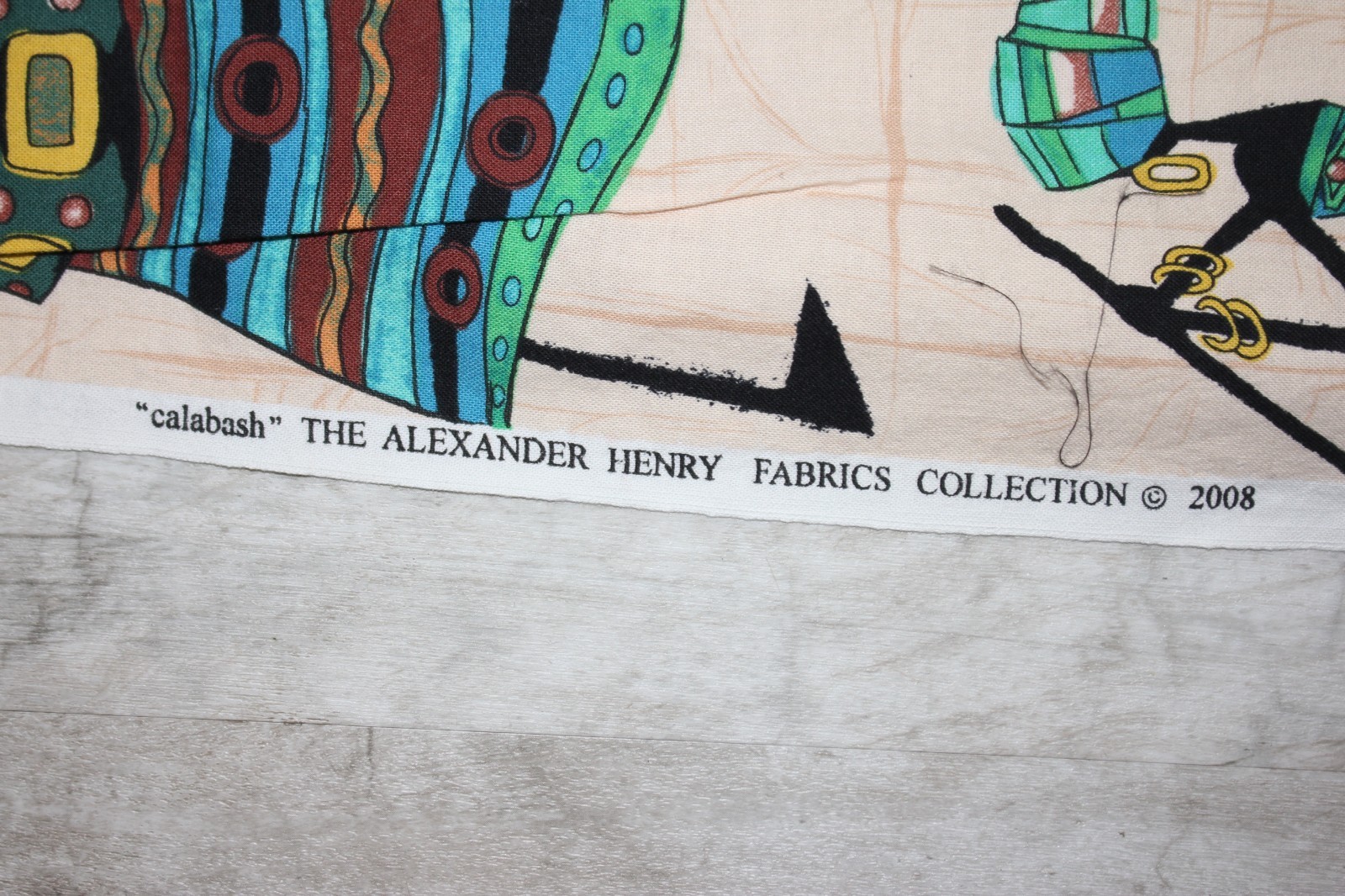 ALEXANDER HENRY 2008 CALABASH AFRICAN WOMEN Cotton Fabric Multicolor 41″ x 110″