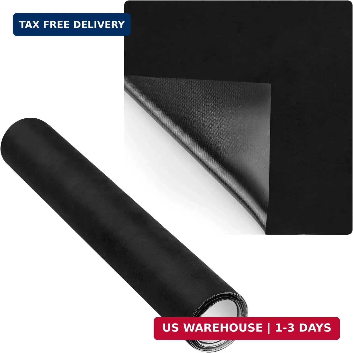 59.06″x15.75″ Black Suede Headliner,Cuttable & Self-Adhesive Suede Fabric Interi