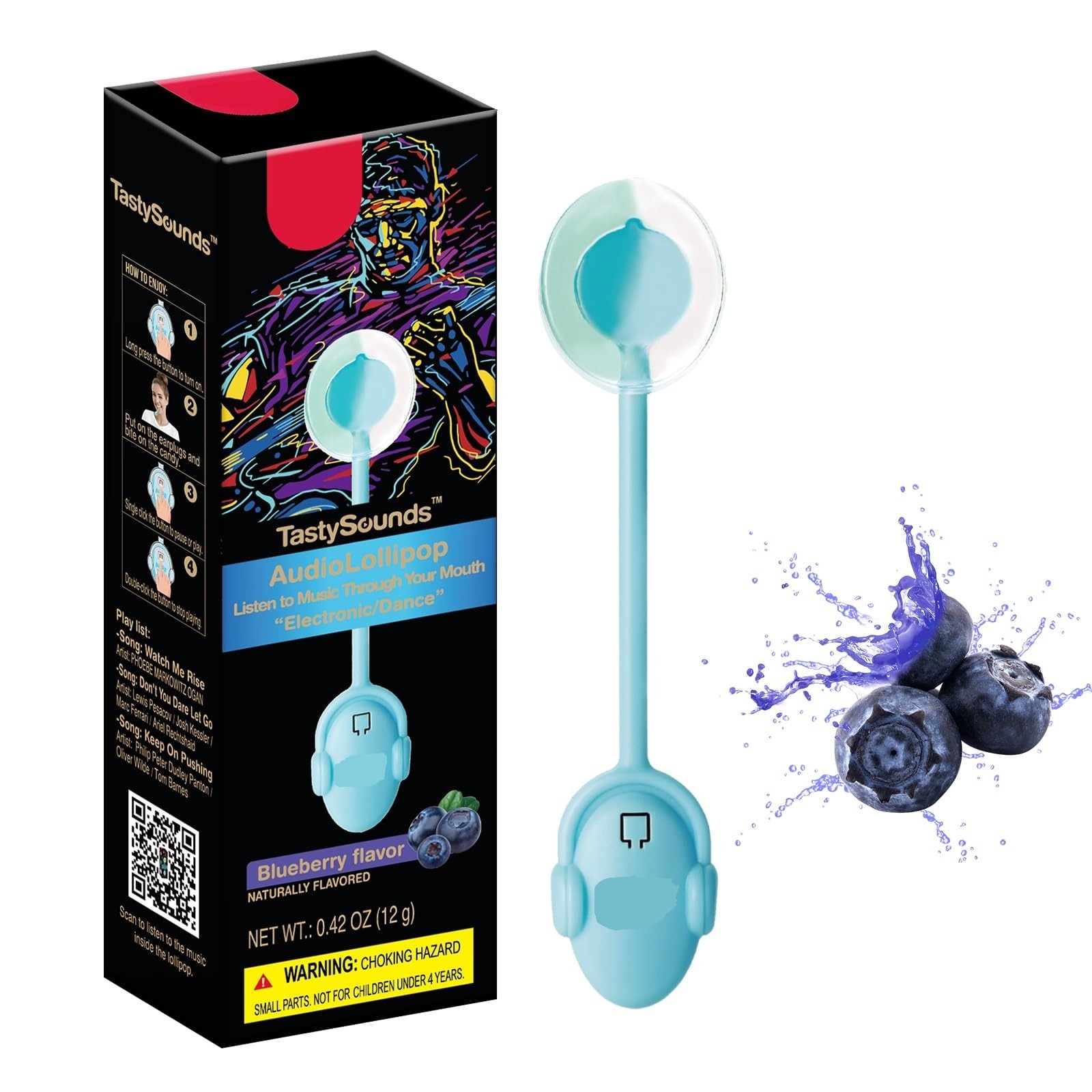 Music Lollipop Candy – Audio Singing Lollipop with Built-In Speaker (1 Pack)
