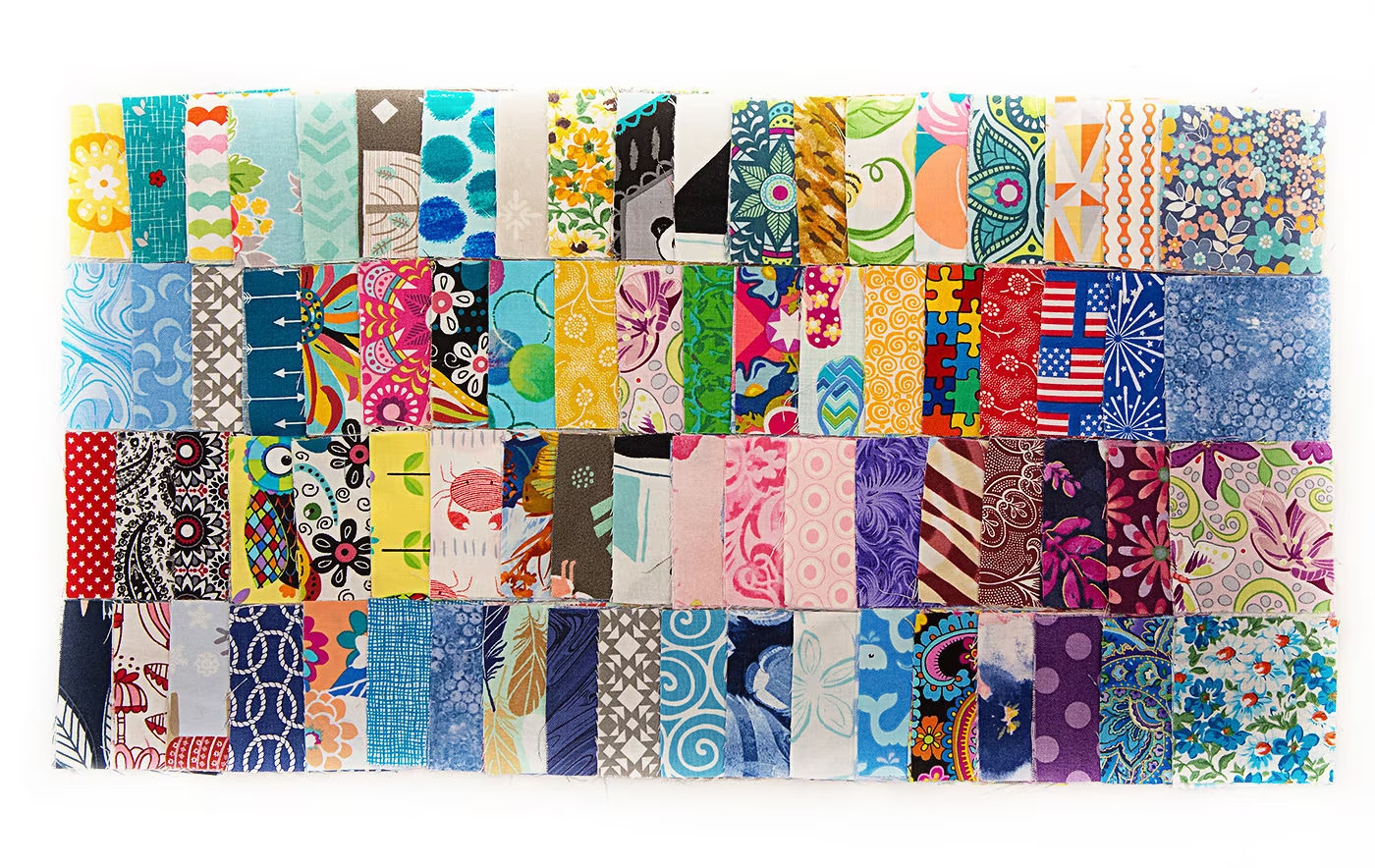 200 Assorted pre cut charm pack 2.5″ squares 100% cotton fabric quilt scraps