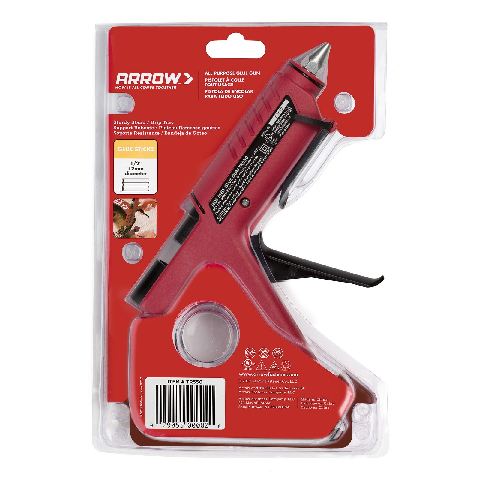 Arrow Tr550 Heavy Duty Professional Electric Hot Melt Glue Gun For Crafts Constr