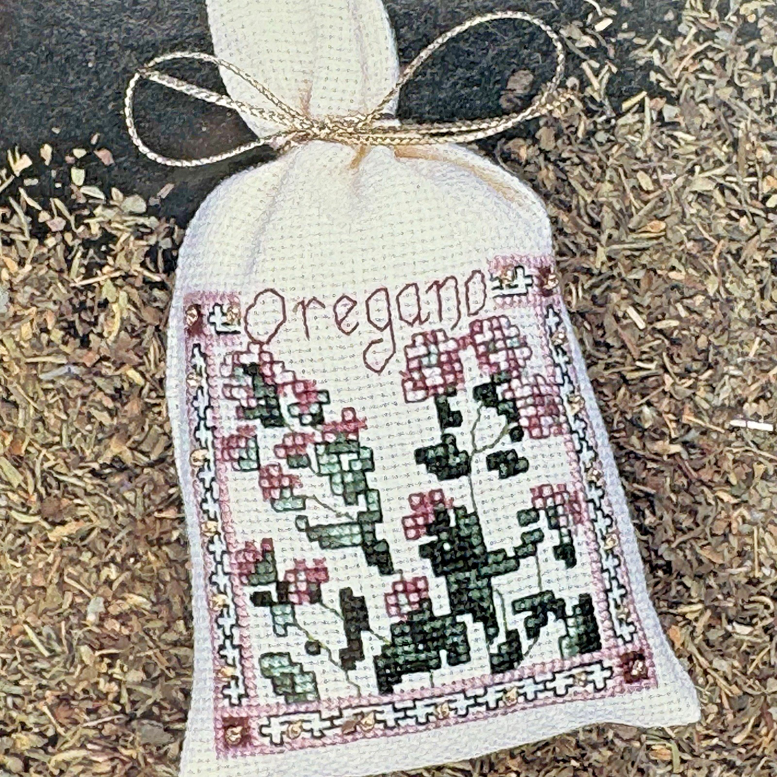Elegant Herb Oregano Kit Cross Stitch Pattern Kit By Cross My Heart NOS
