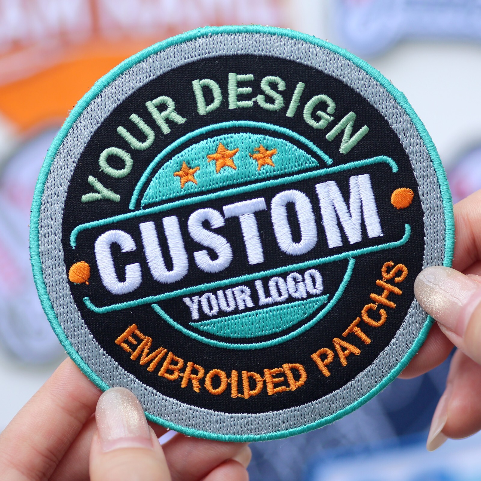 Custom Embroidered Logo Patch, Personalized Logo Patches, Sew on/Iron On Patch