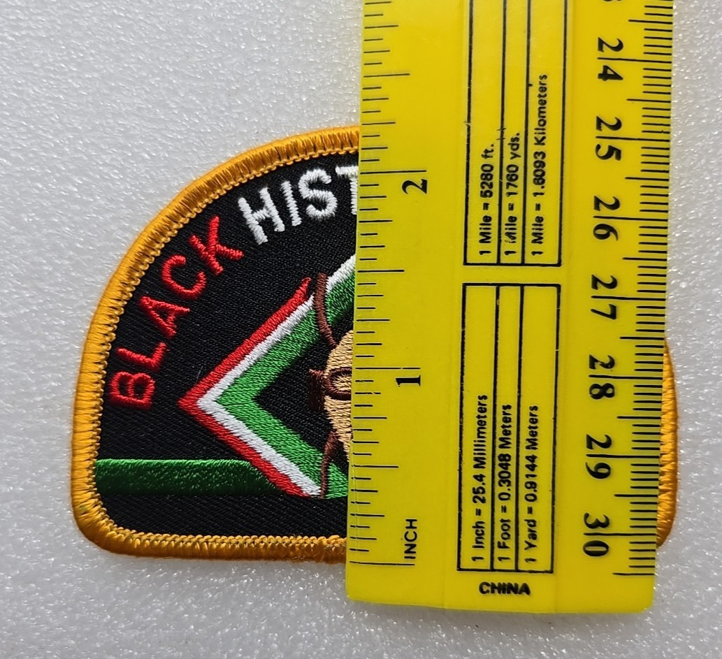 1 Black History Month Embroidered Patch 3″ x 2.25″