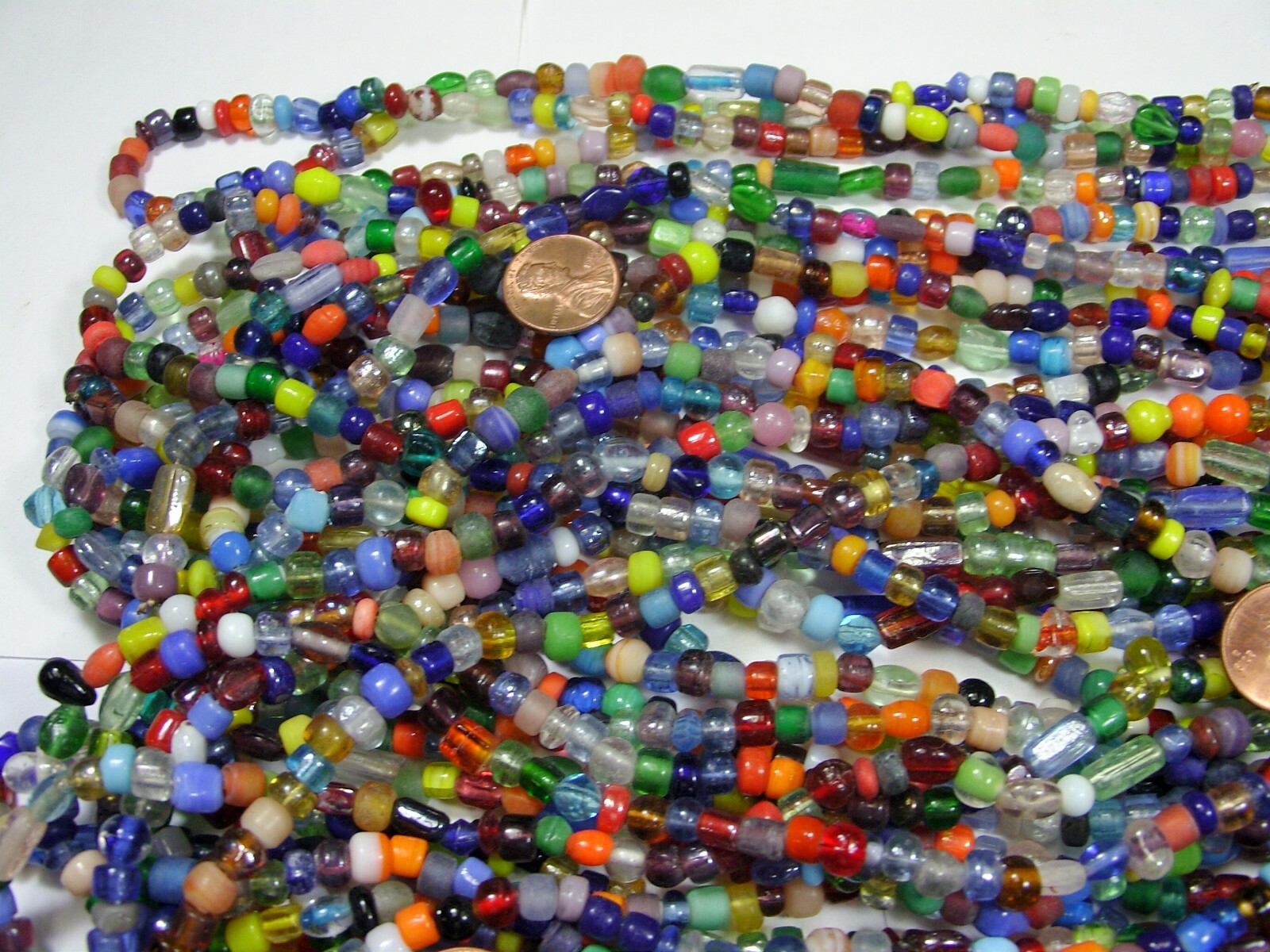 2 Pounds Assorted India Handmade Spacer Glass Beads Wholesale Bulk Lot (TD-71)