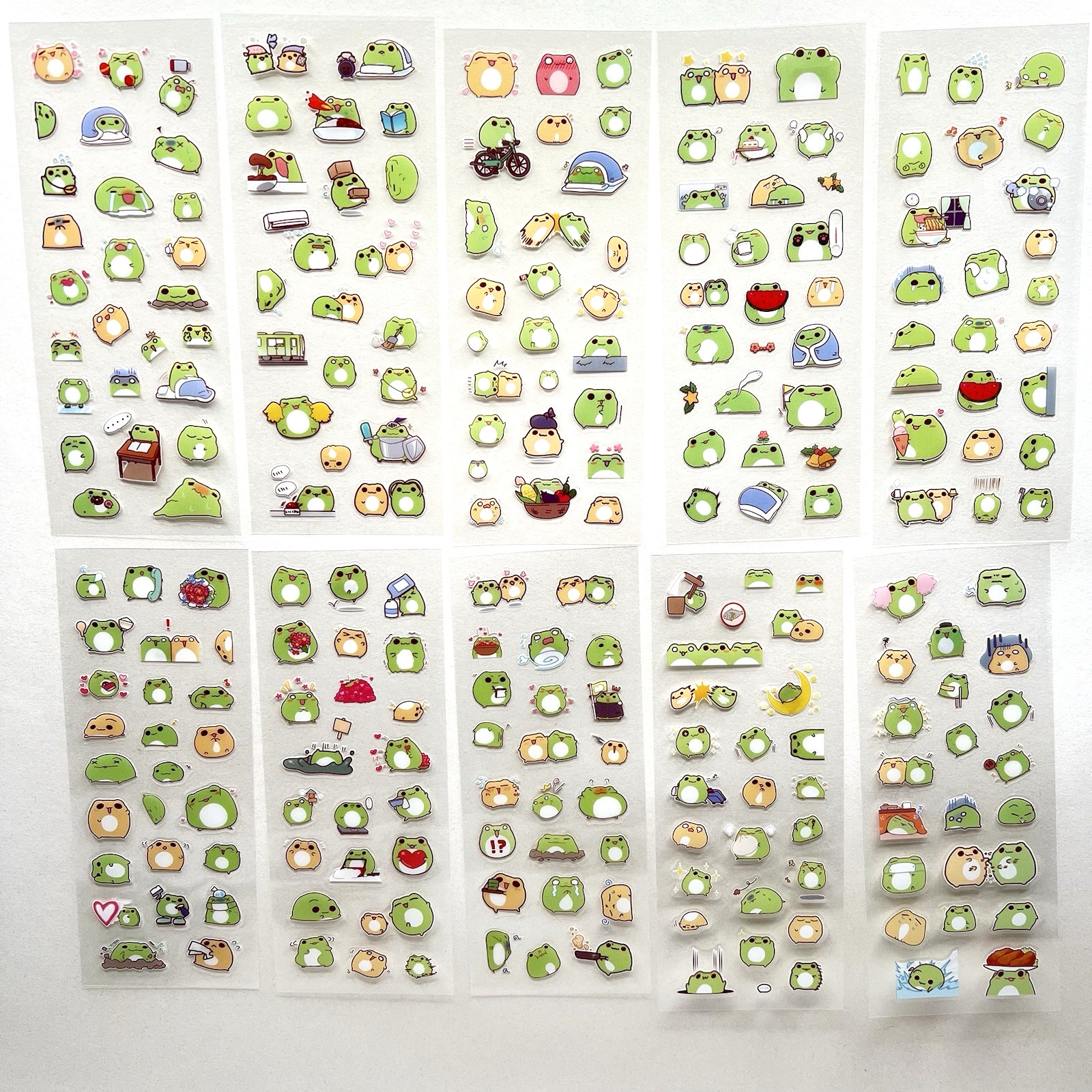 Adorable Frog Stickers 10 Sheets Junk Journal Collage Scrapbooking Cards