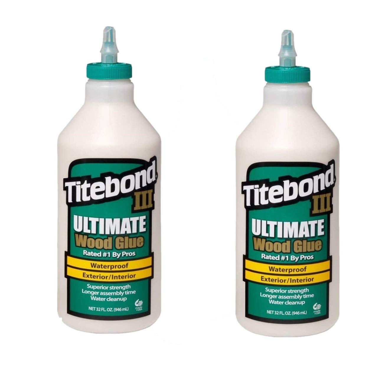II Ultimate Waterproof Gel Wood Glue – 64oz Total in 2 Bottles for All Projects