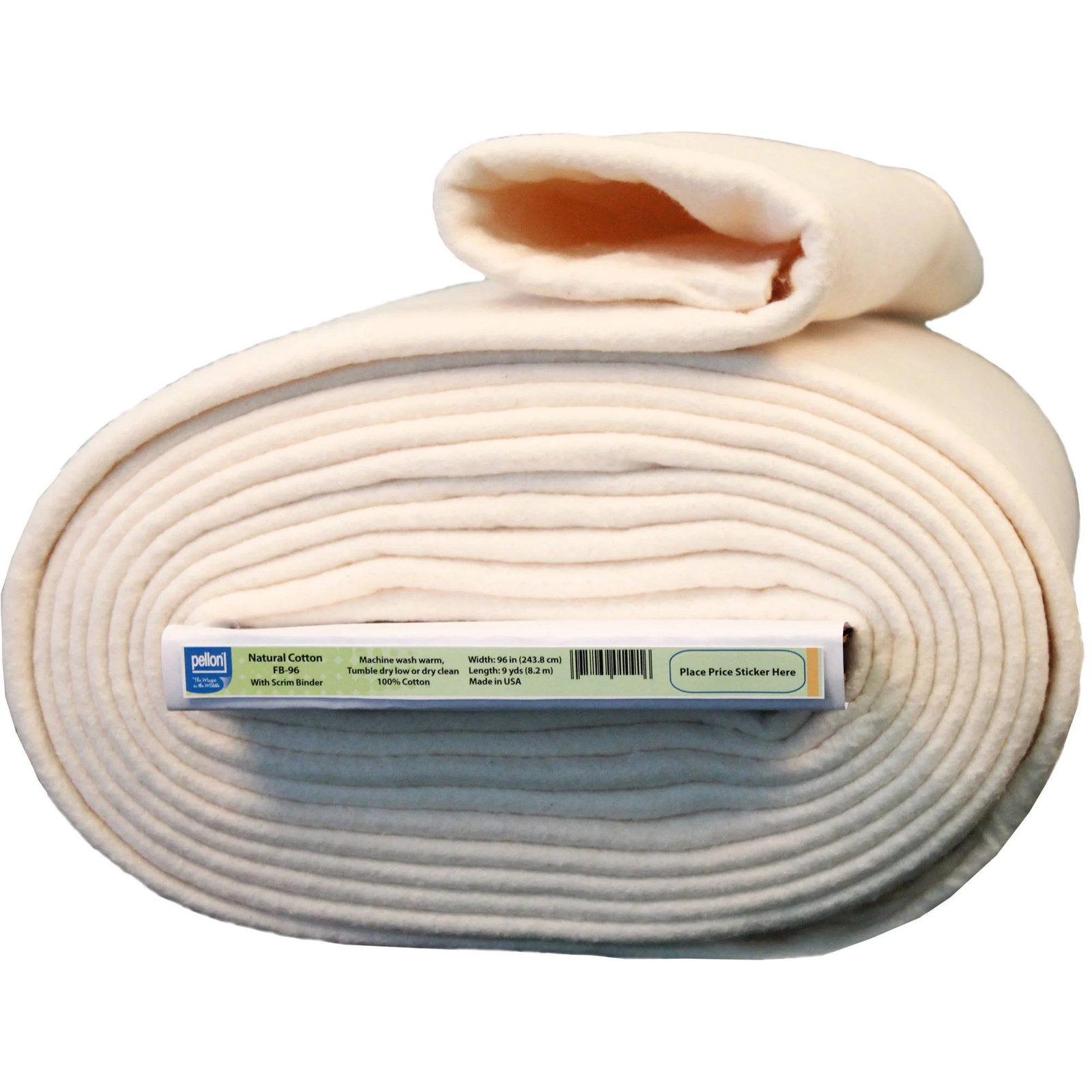 Pellon Cotton Batting, Off-White, 96″ x 9 Yards by the Bolt