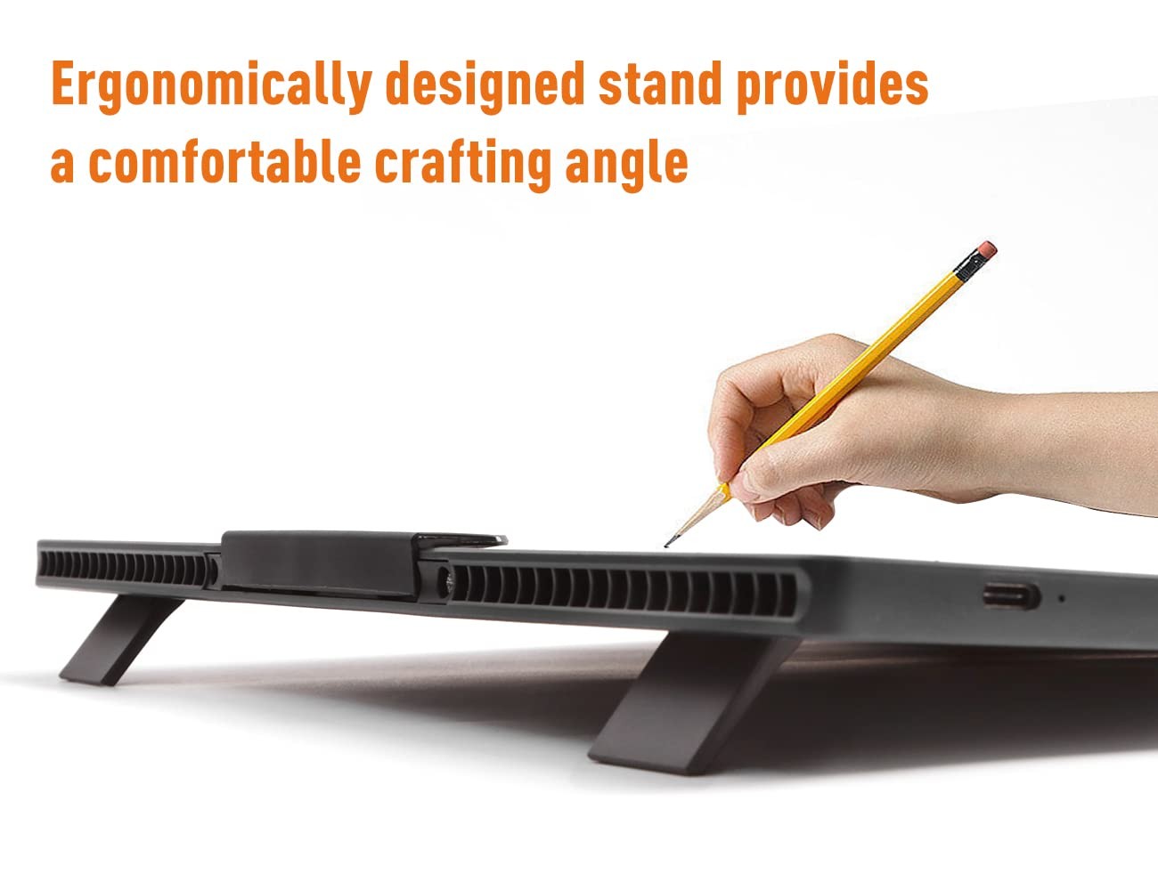 A4 Rechargeable LED Light Pad with Case, Riser Stands, 6 Brightness Levels