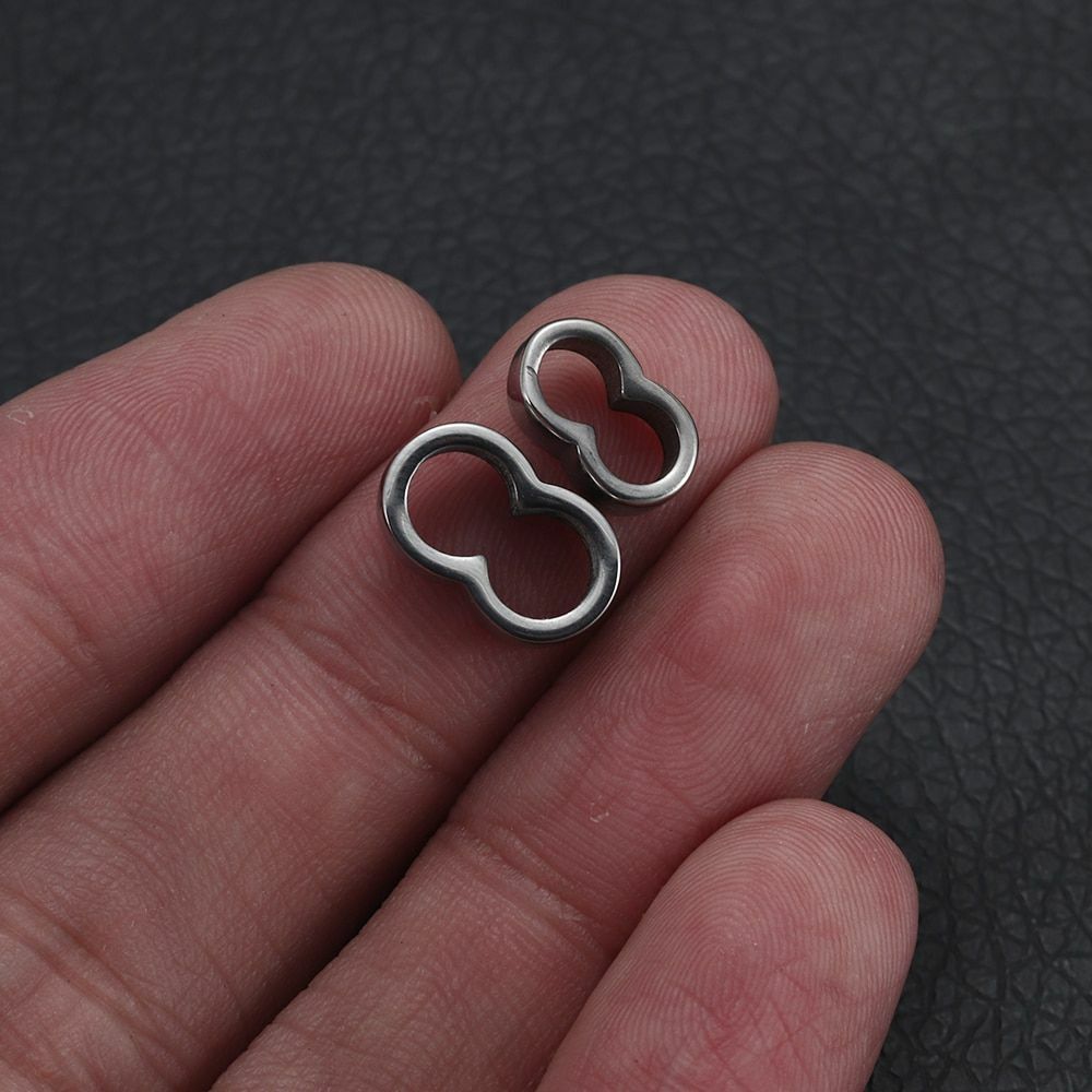 10pcs Double Hole Beads Leather Bracelet Two Hole Spacers Metal Bead DIY Jewelry