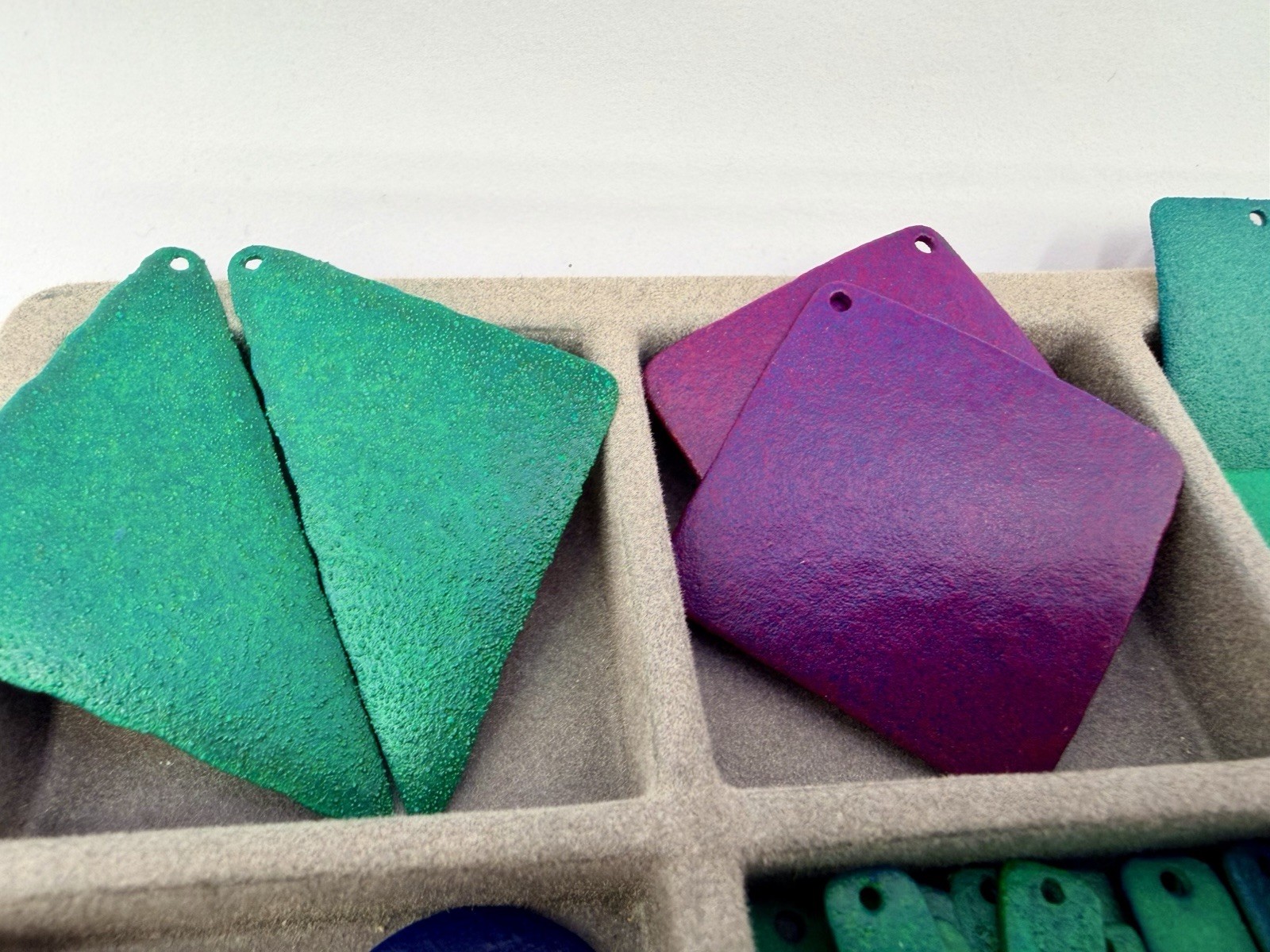 125+ Pcs Vintage Artisan Metal Enamel Pendants Charms Craft Findings Purple Blue
