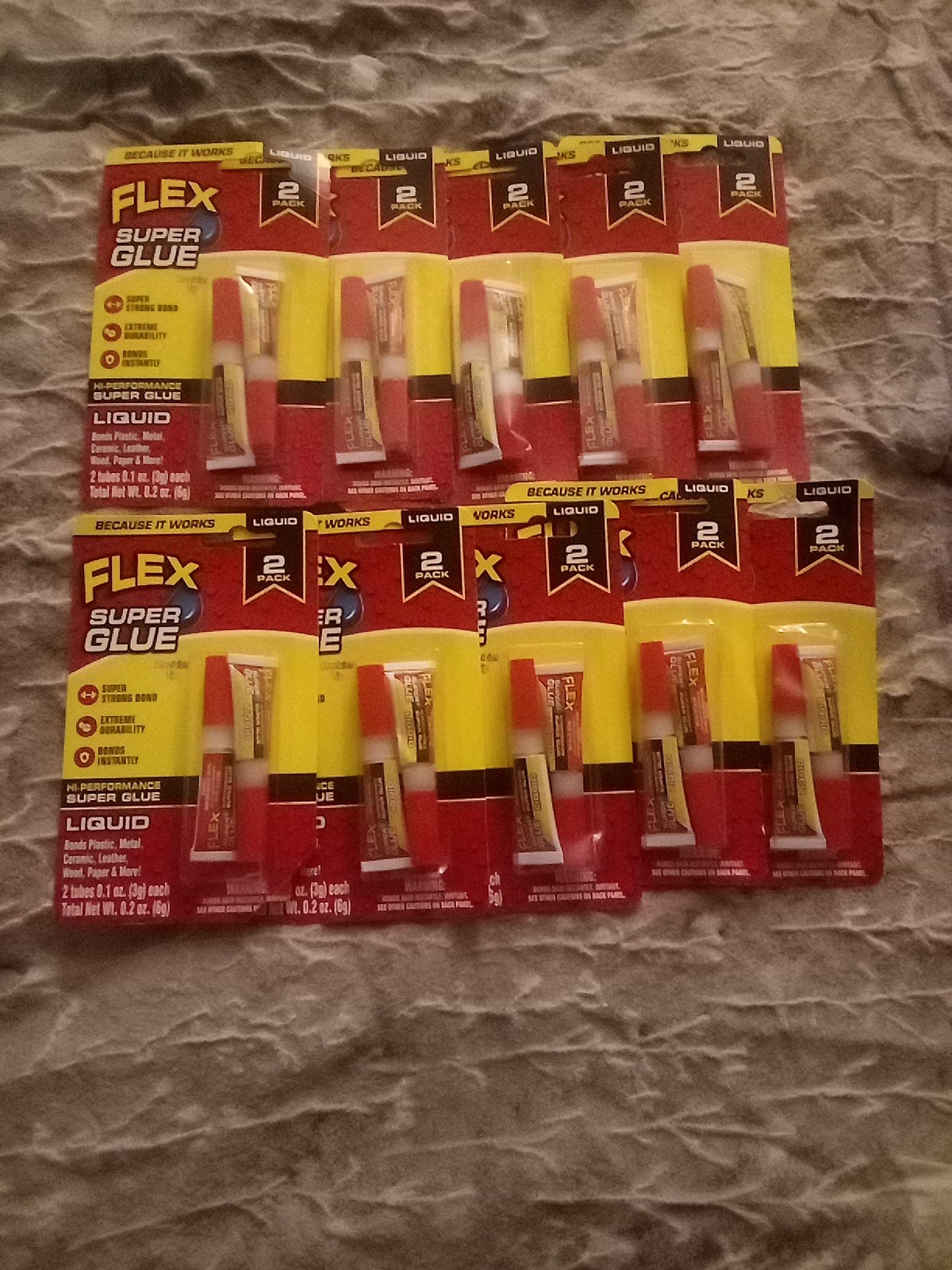 10 Twin Packs Flex Seal Super Glue High Strength Clear Super Glue LIQUID 3g Tube