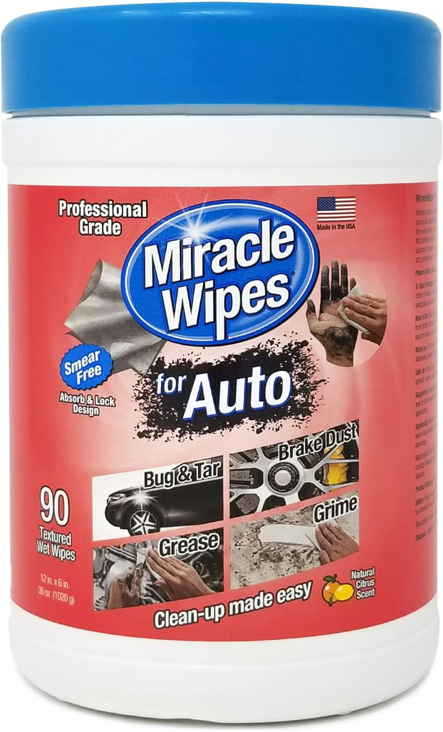 for Automotive, All Purpose Cleaning Wipes for Hands, Auto Interior, Exterior, D