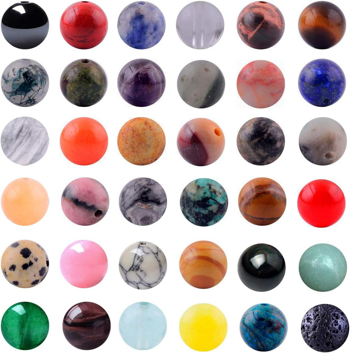 Natural Stone Beads 100pcs Round Genuine Real Stone Beading Loose Gemstones
