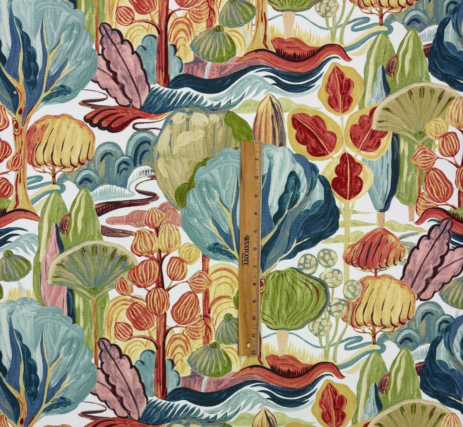 P KAUFMANN FAIRY MEADOW CARNAVAL ABSTRACT TREES MULTIPURPOSE FABRIC BY YARD 54″W