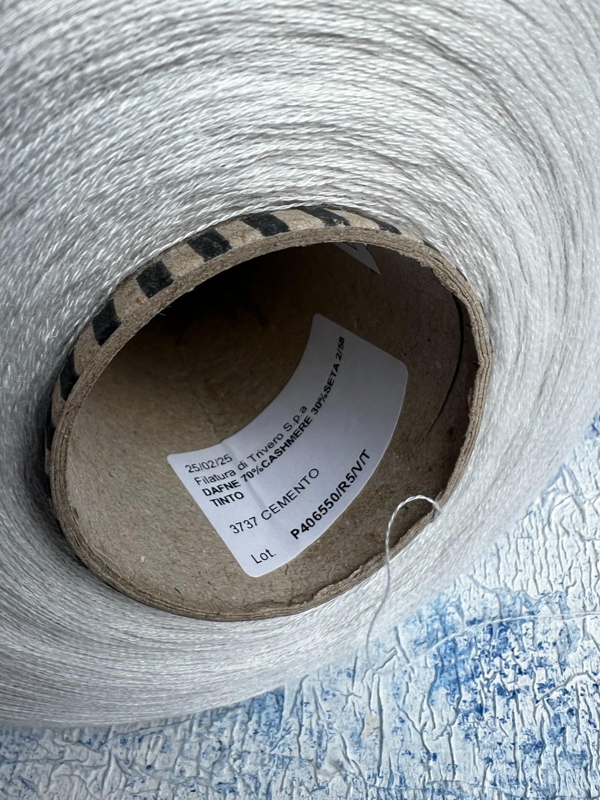 Cashmere/Silk 70/30% yarn on cone NM 2/56 100g/2900m (3171yrds/3.52oz), per 100g