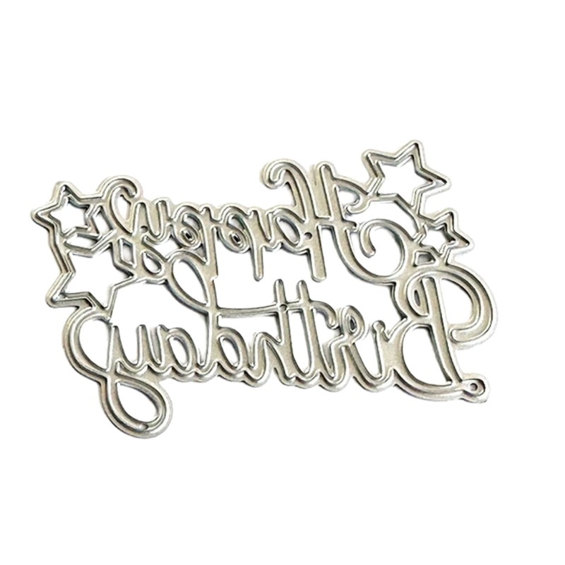Happy Birthday Metal Embossing Templates Carbon Steel Cutting Dies for Craft