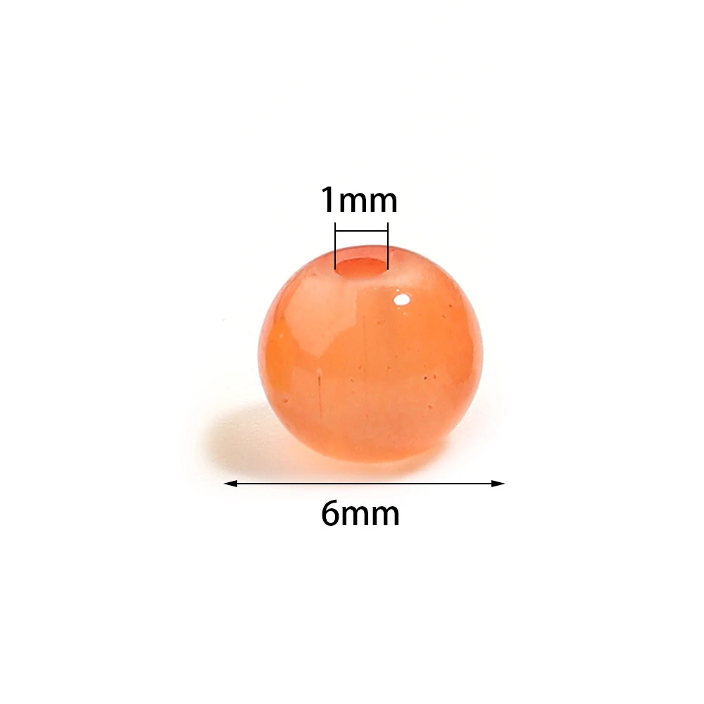50Pcs/Lot 6Mm Glass round Beads Multicolor Loose Spacer Beads for Jewelry Making