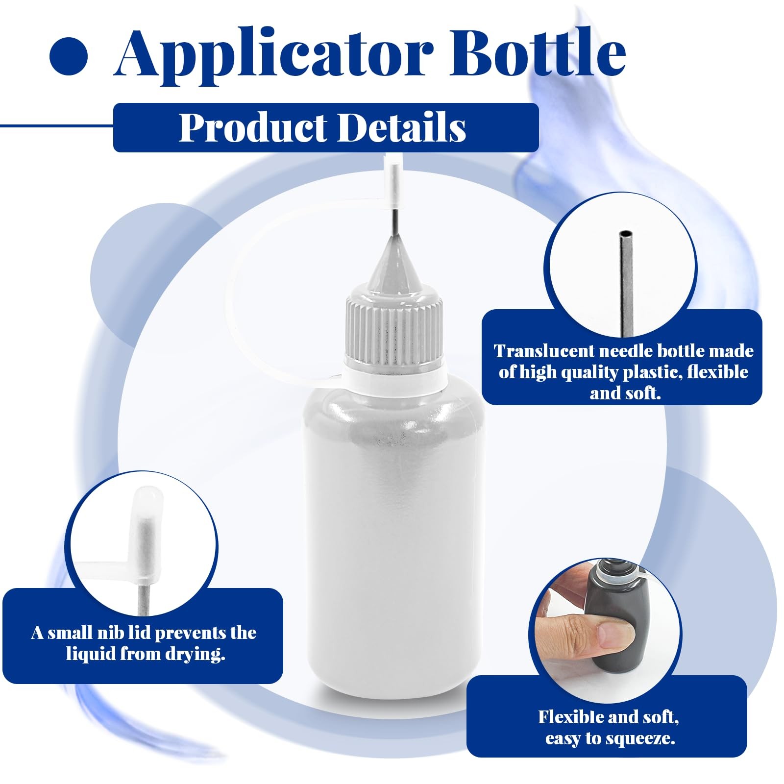 Hordion 12Pcs 1 Oz/ 30ml Transparent Precision Tip 30ml,