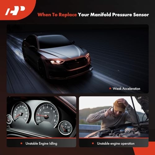 Manifold Absolute Pressure Sensor Compatible with Ford Escape 05-17 Focus