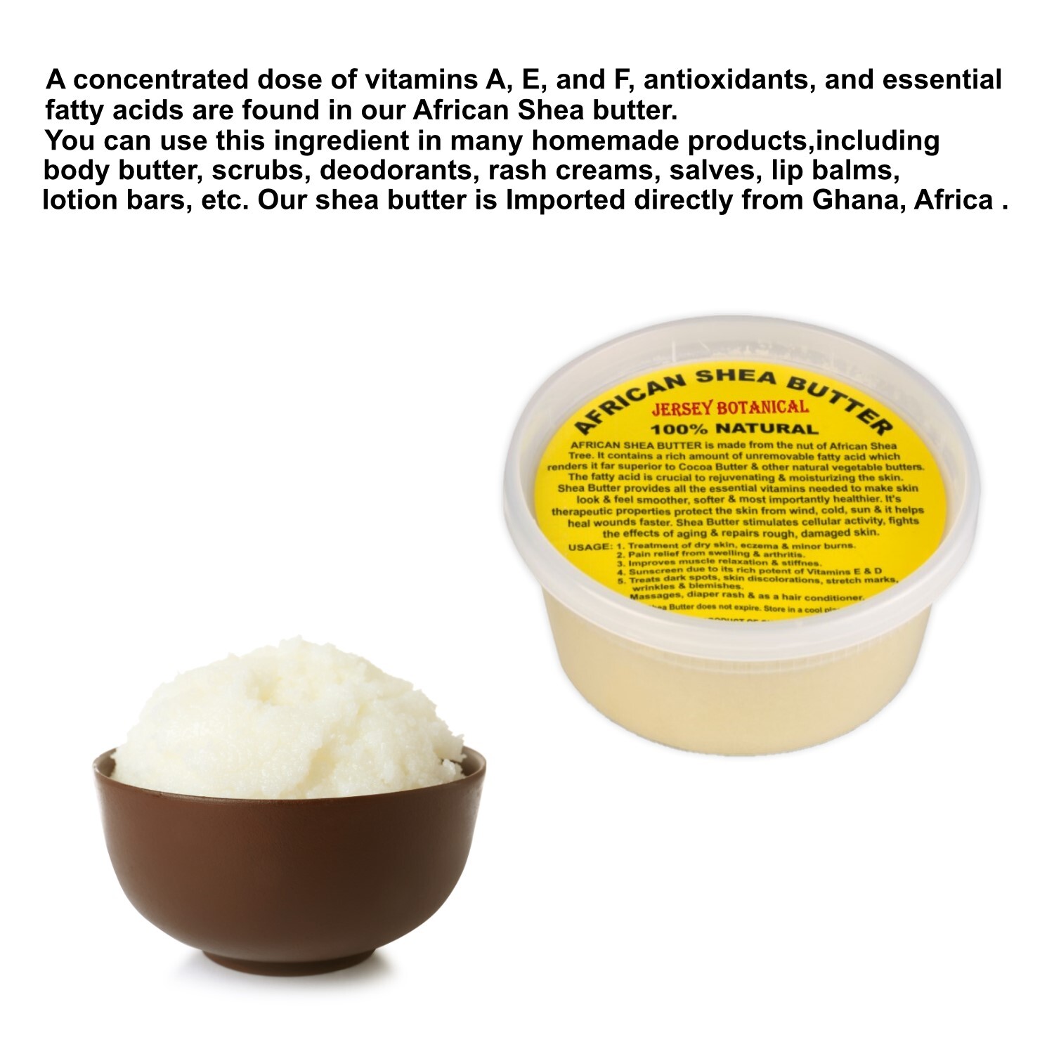 100% Raw African Shea Butter Ivory Unrefined Natural Organic Ghana Wholesale