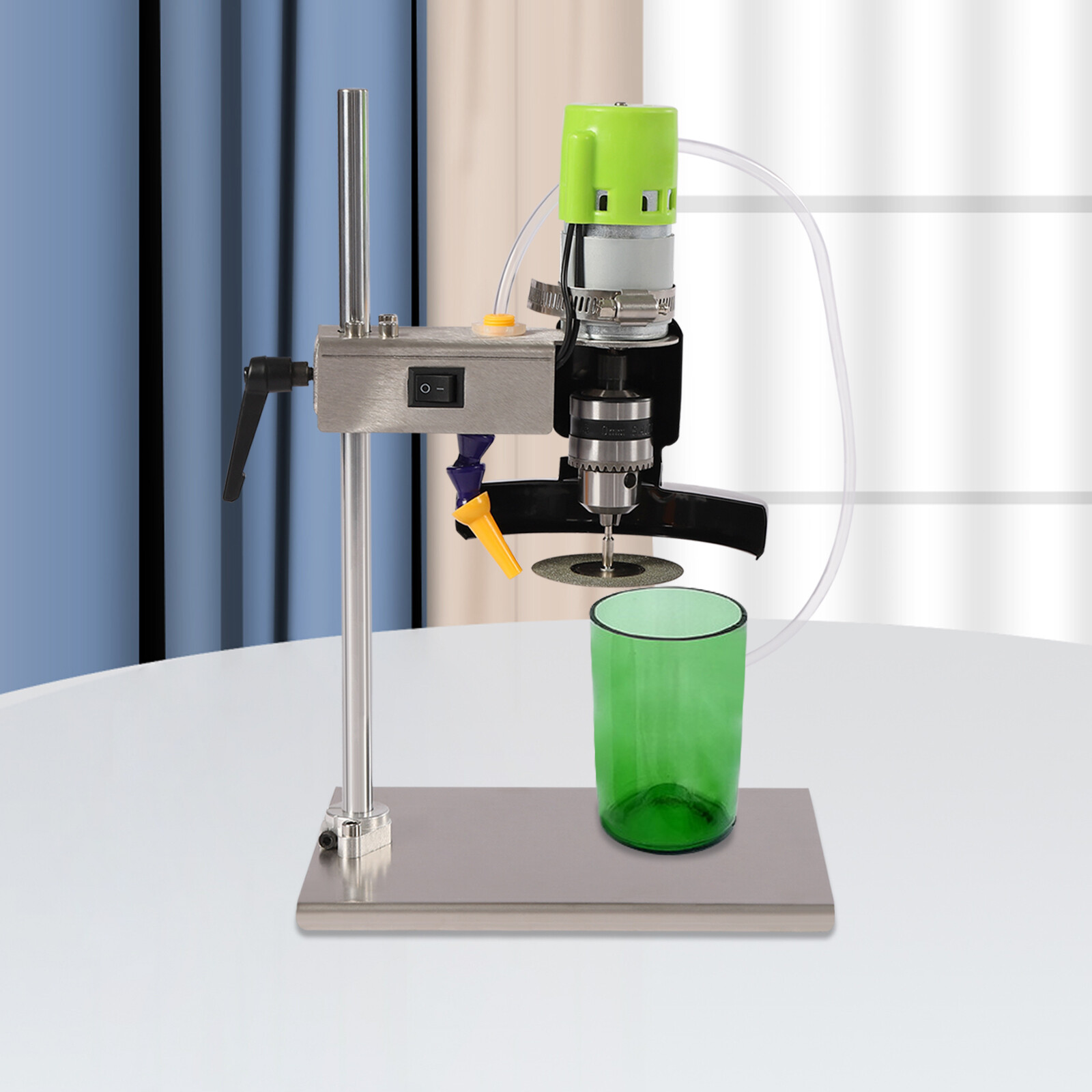 NEW Electric Glass Bottle Cutter 150w Glassware Cutting Machine & 3* Saw Blades