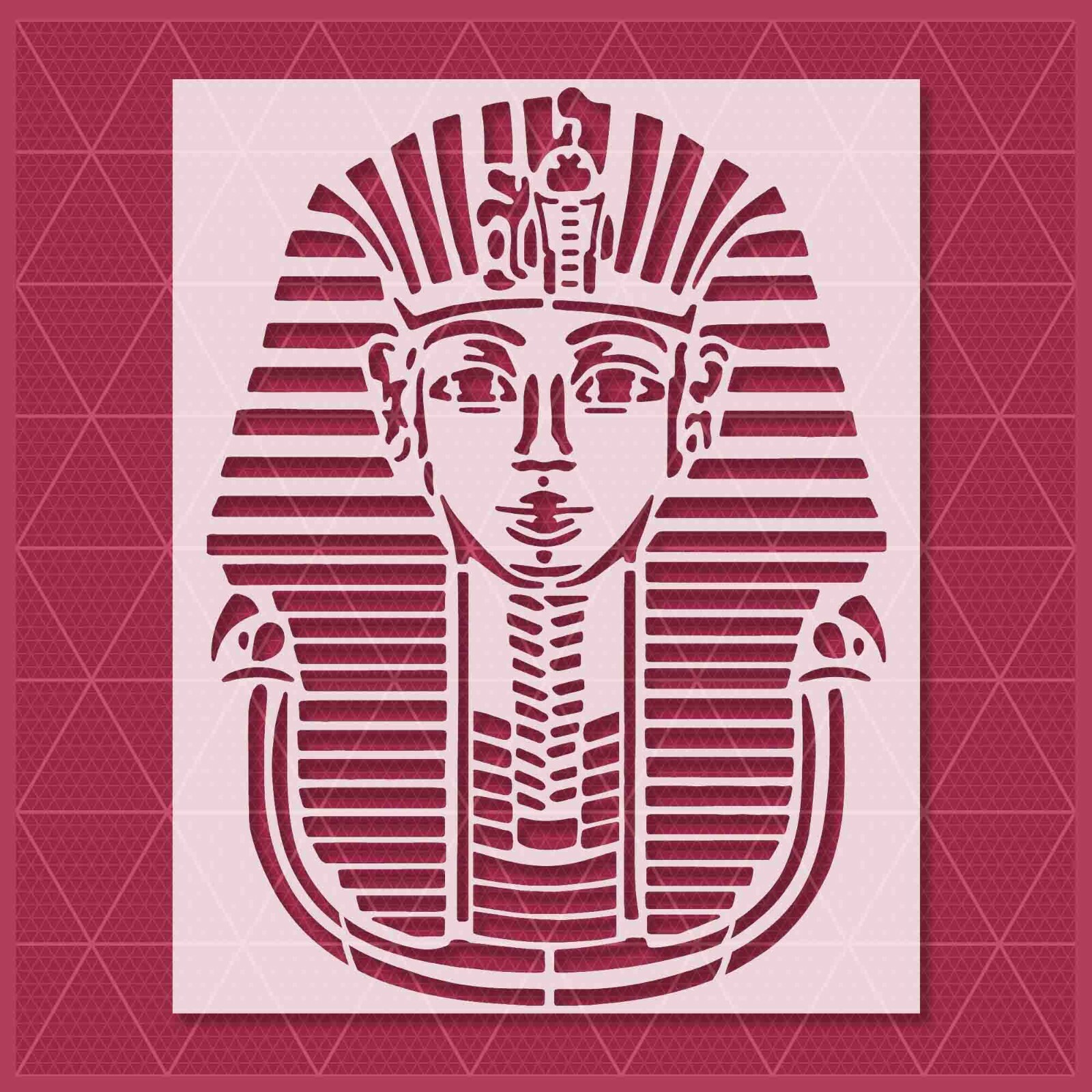 Tutankhamun Egyptian stencil – Reusable&Durable – Pharaoh Pharoah Piramids Giza